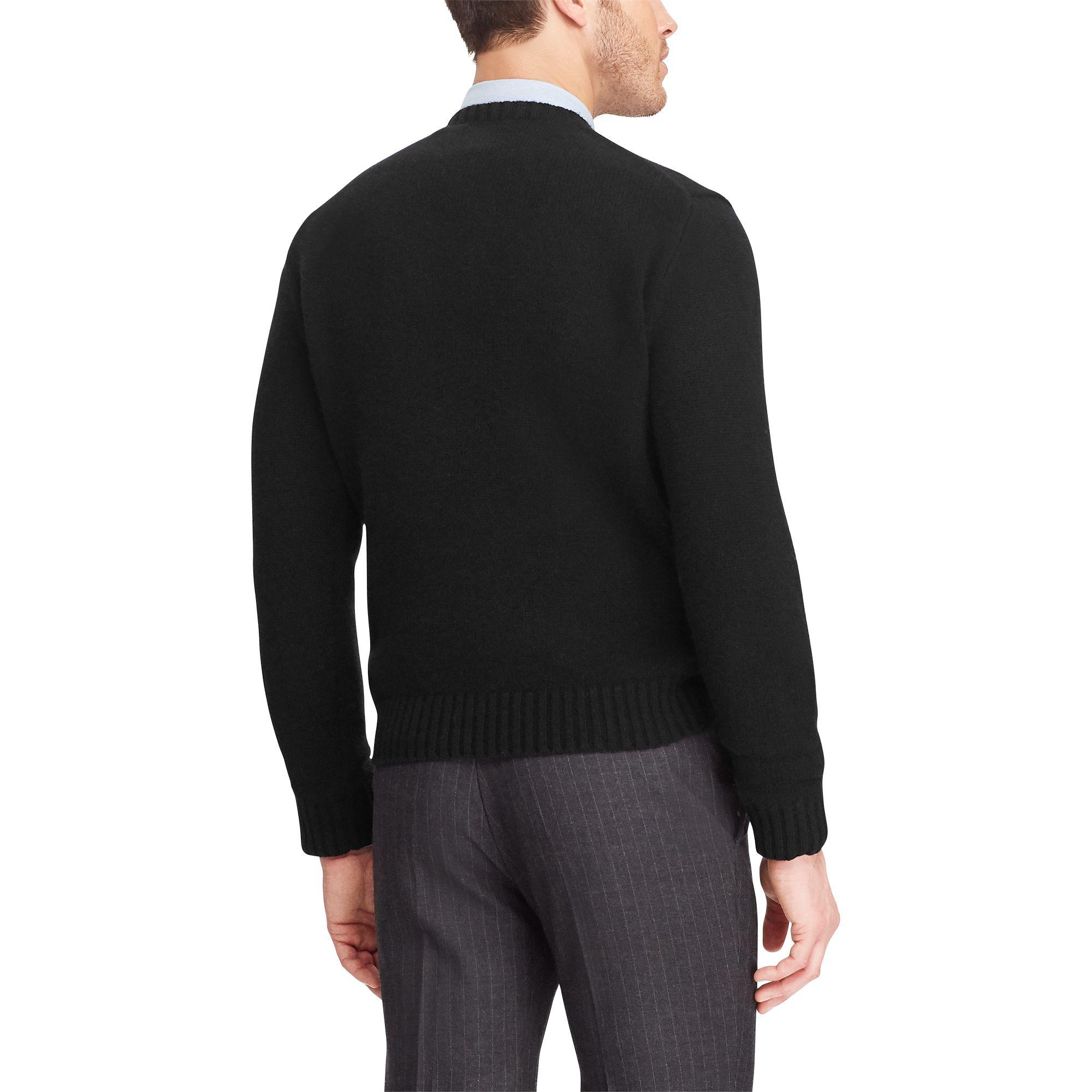 Polo Ralph Lauren Martini Bear Wool Jumper in Black for Men | Lyst