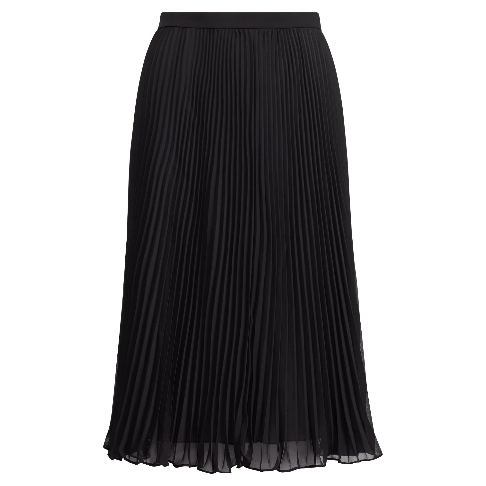 Polo Ralph Lauren Synthetic Pleated Georgette Skirt in Black - Lyst