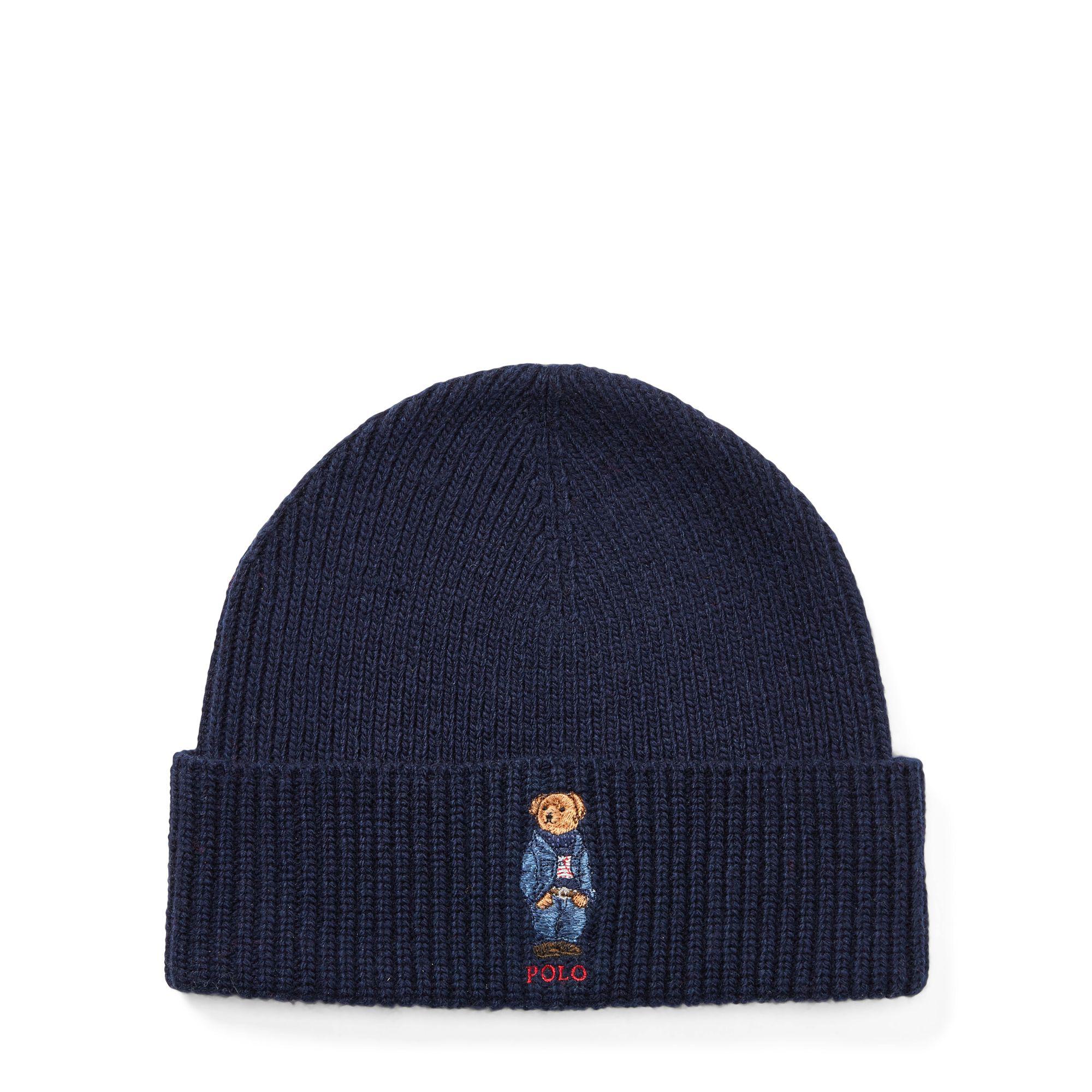 polo bear knit hat