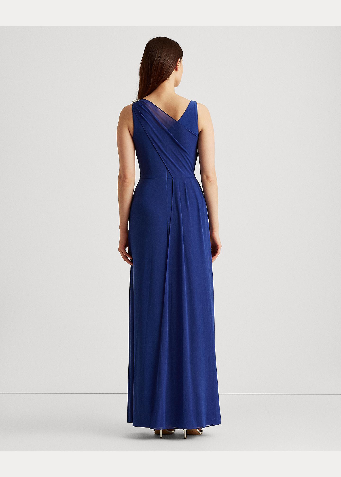 Lauren ralph lauren georgette sleeveless gown Clearance