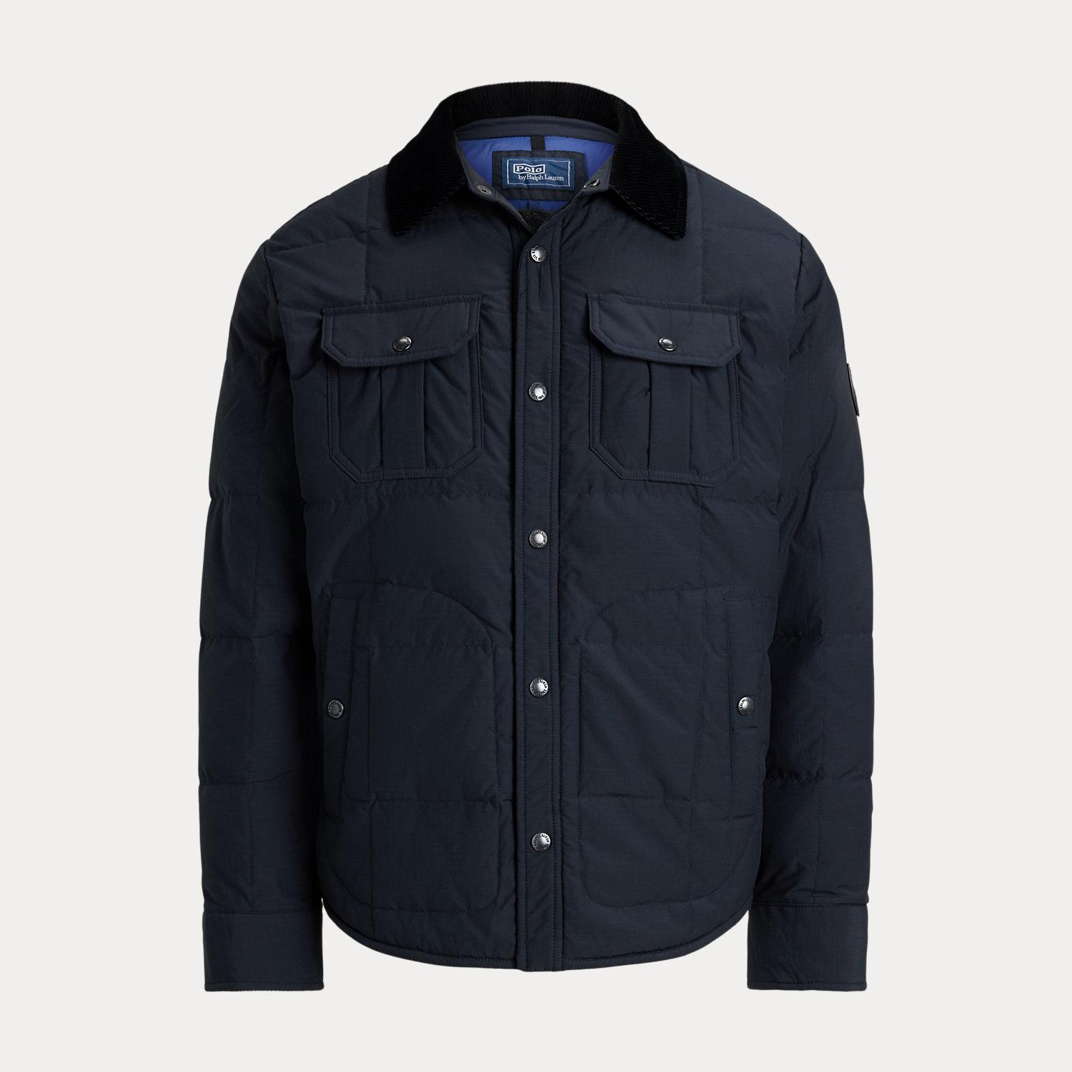 Ralph Lauren The Hartland Down Shirt Jacket in Black for Men | Lyst UK