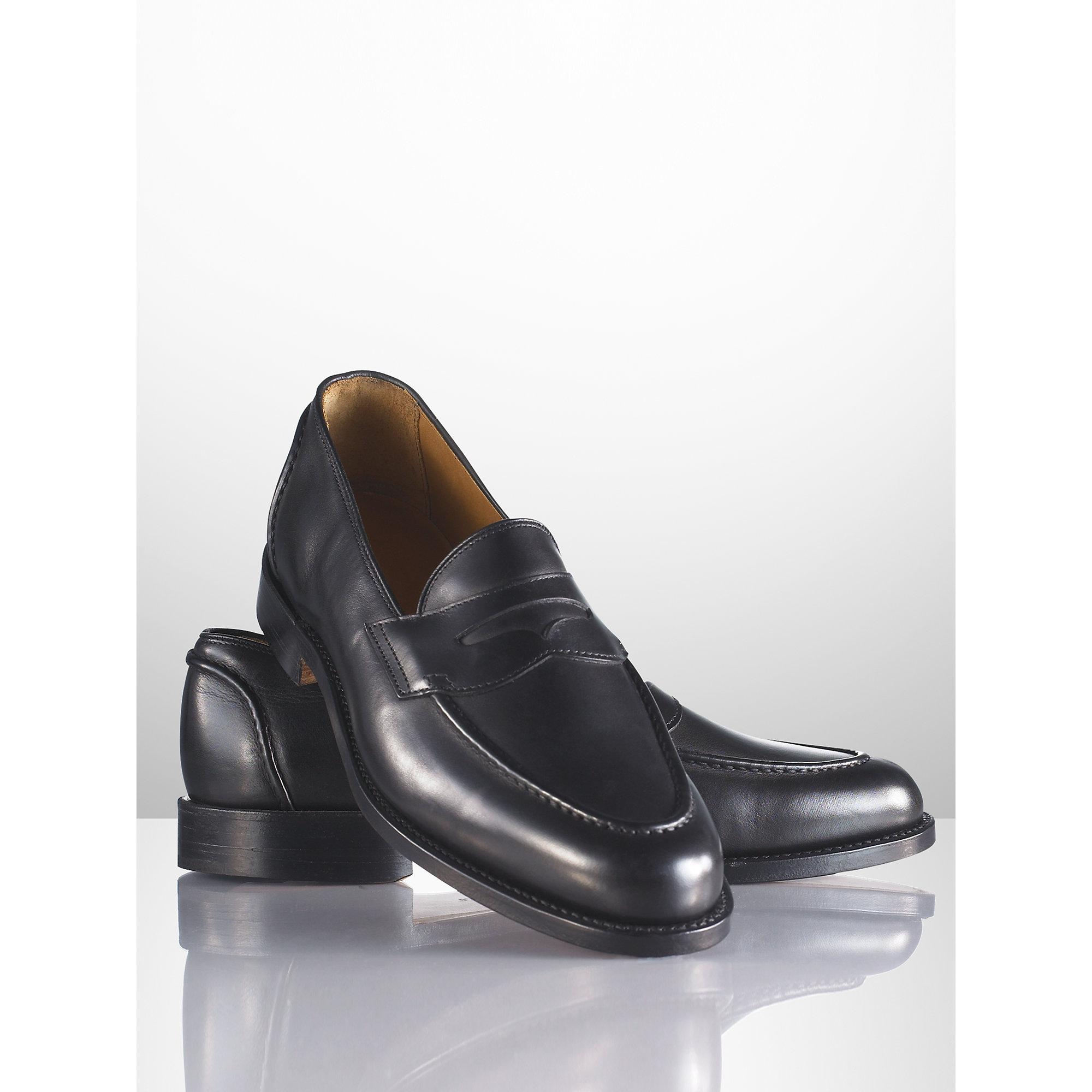 Ralph Lauren Singleton Calf Loafer in Black for Men Lyst