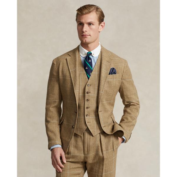 Ralph Lauren Polo Soft Tailored Plaid Tweed Jacket in Brown for