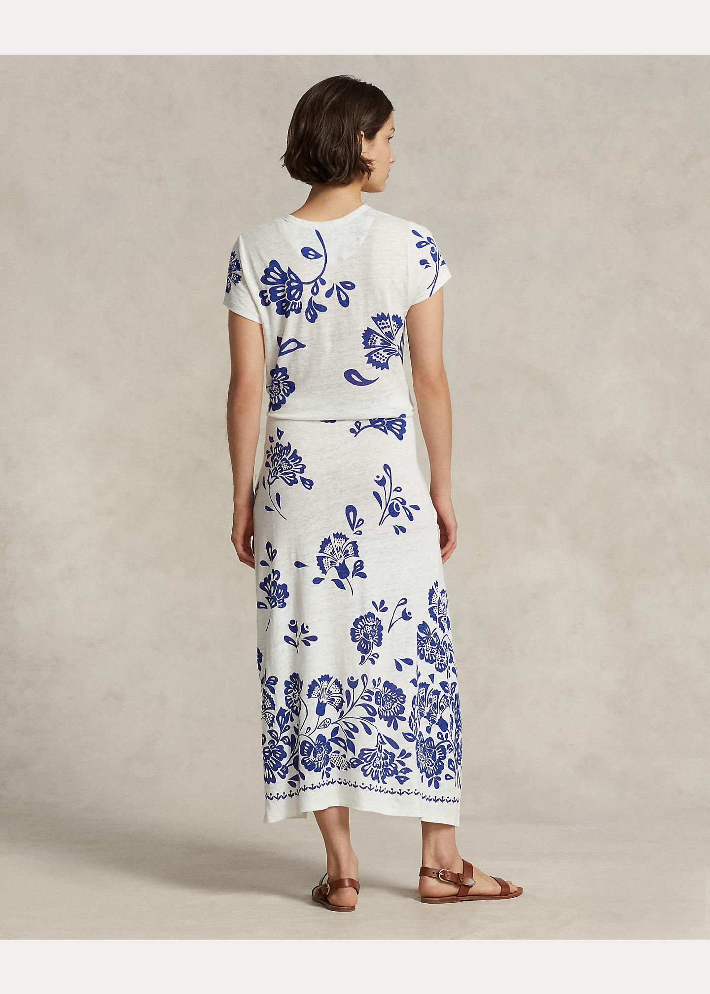 halter maxi dress boho Blue Boho Maxi Dress Halter Neck main image 1