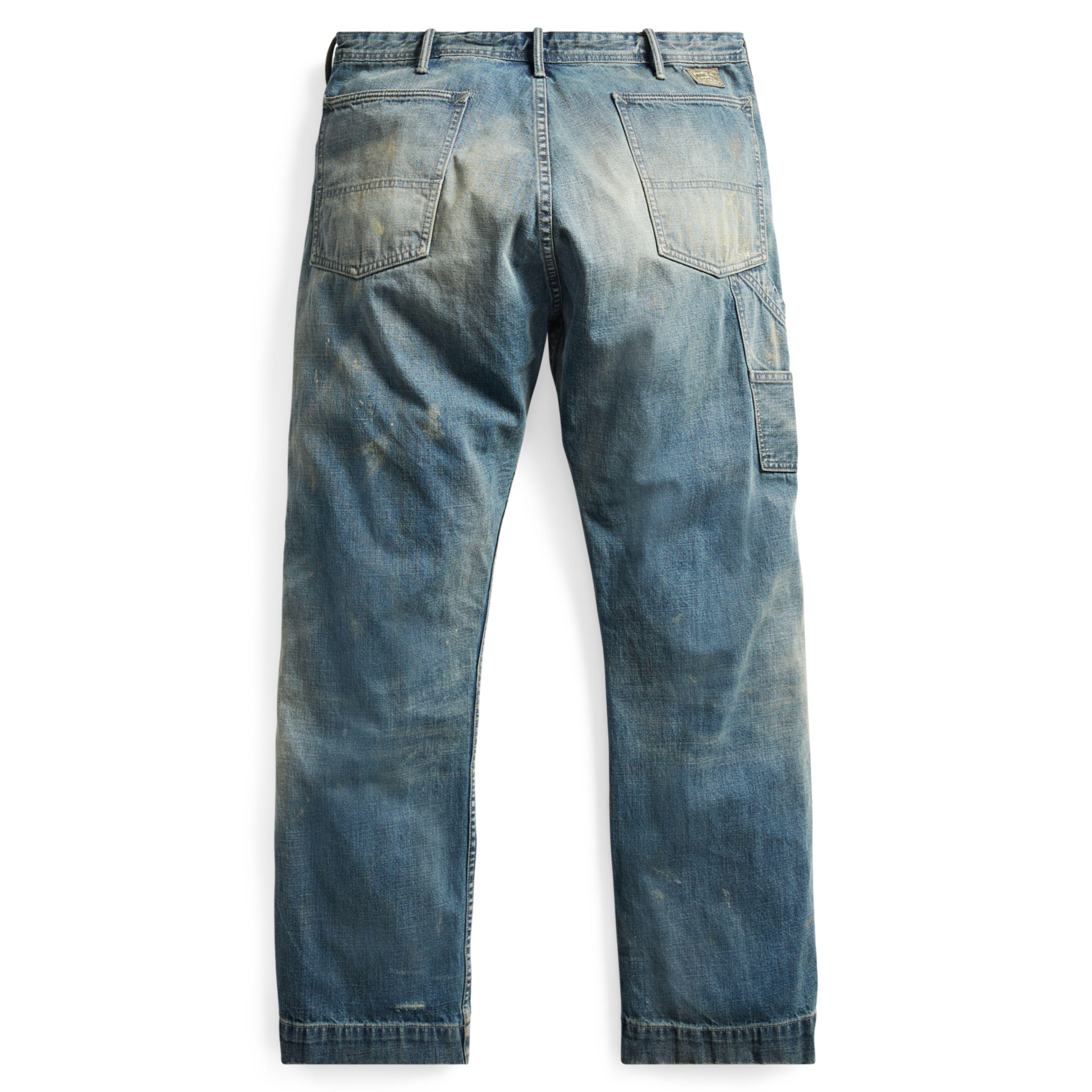 RRL Cotton Distressed Carpenter Jean in Blue for Men - Lyst
