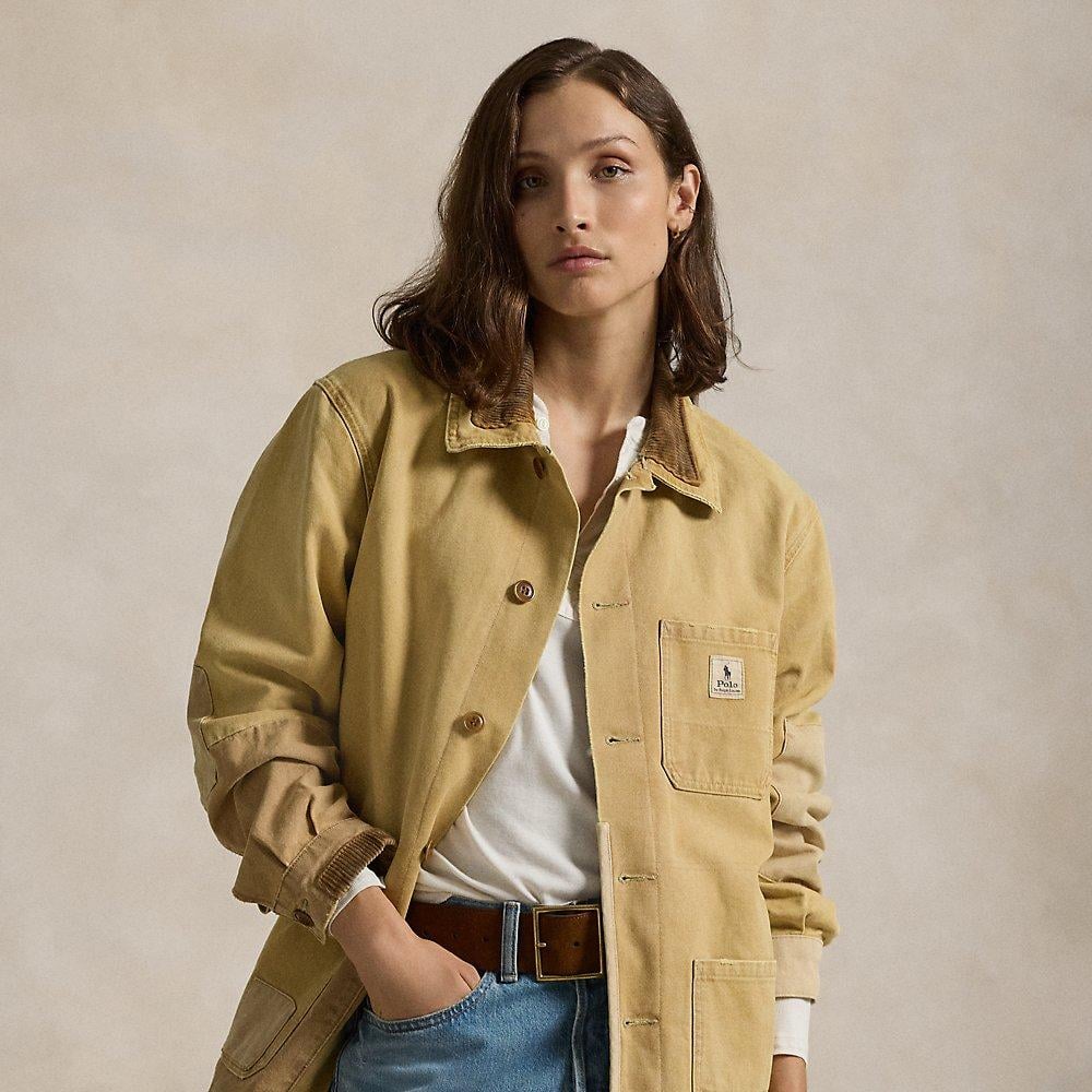 Polo Ralph Lauren Patchwork Chore Jacket in Natural | Lyst UK