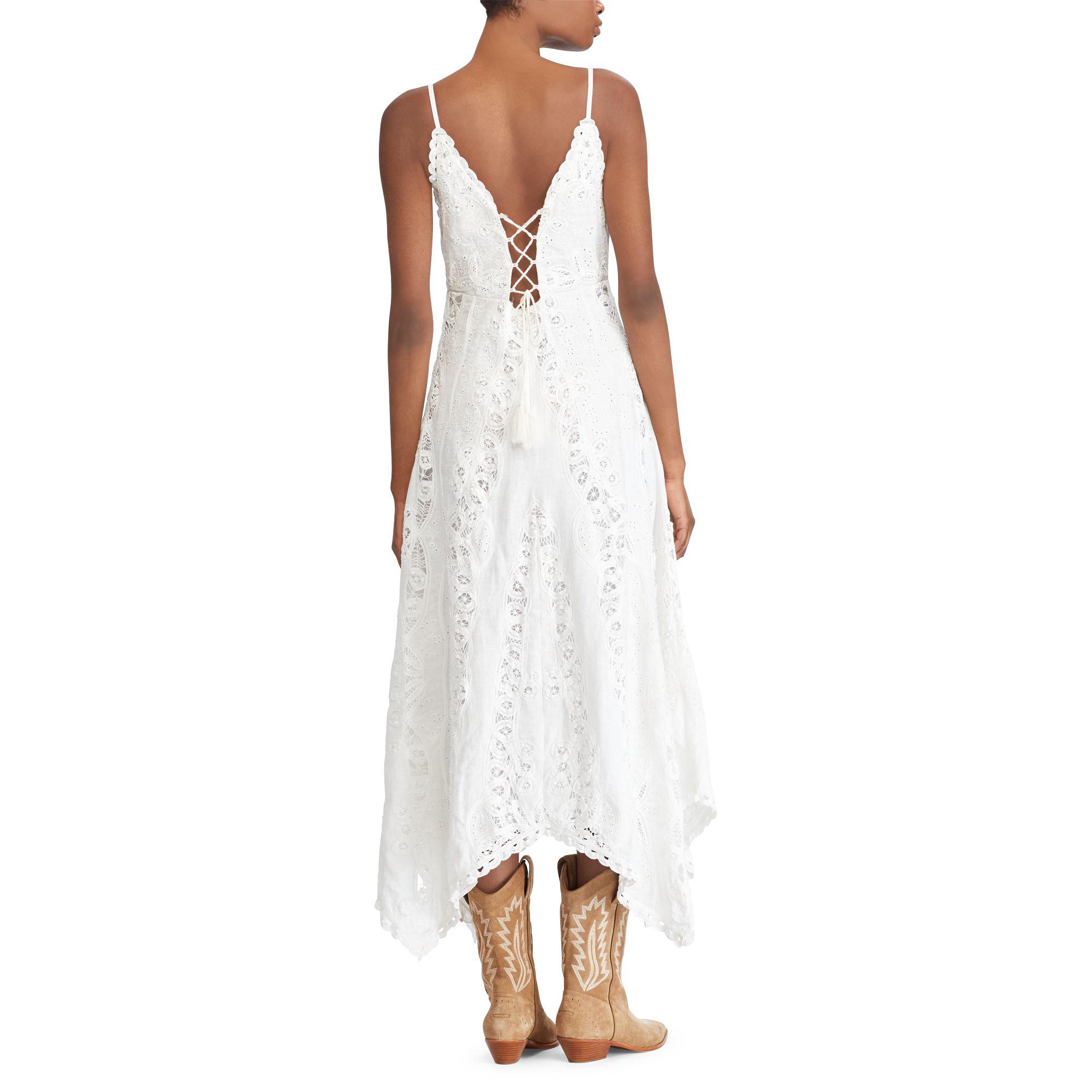 ralph lauren white eyelet dress