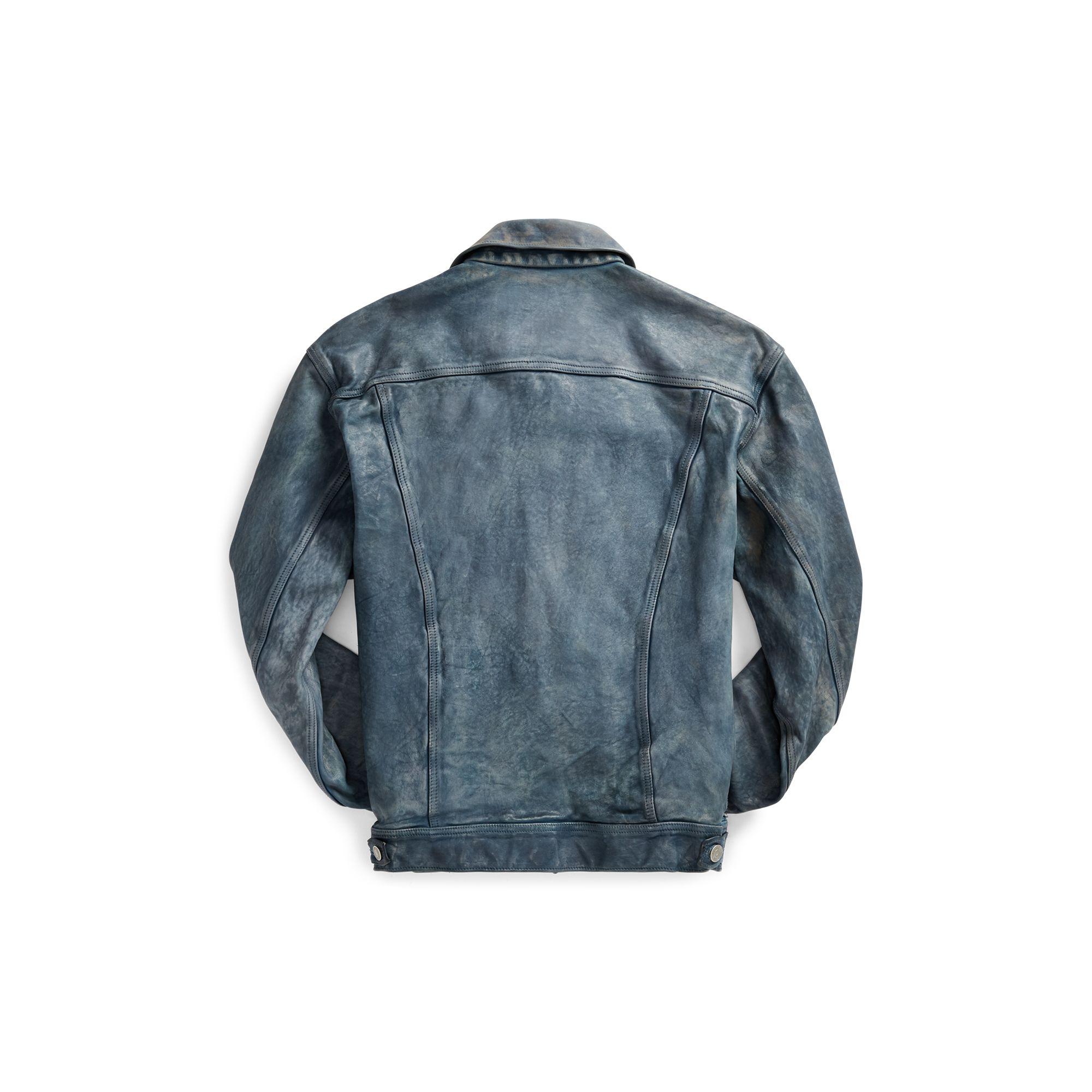 rrl indigo leather jacket