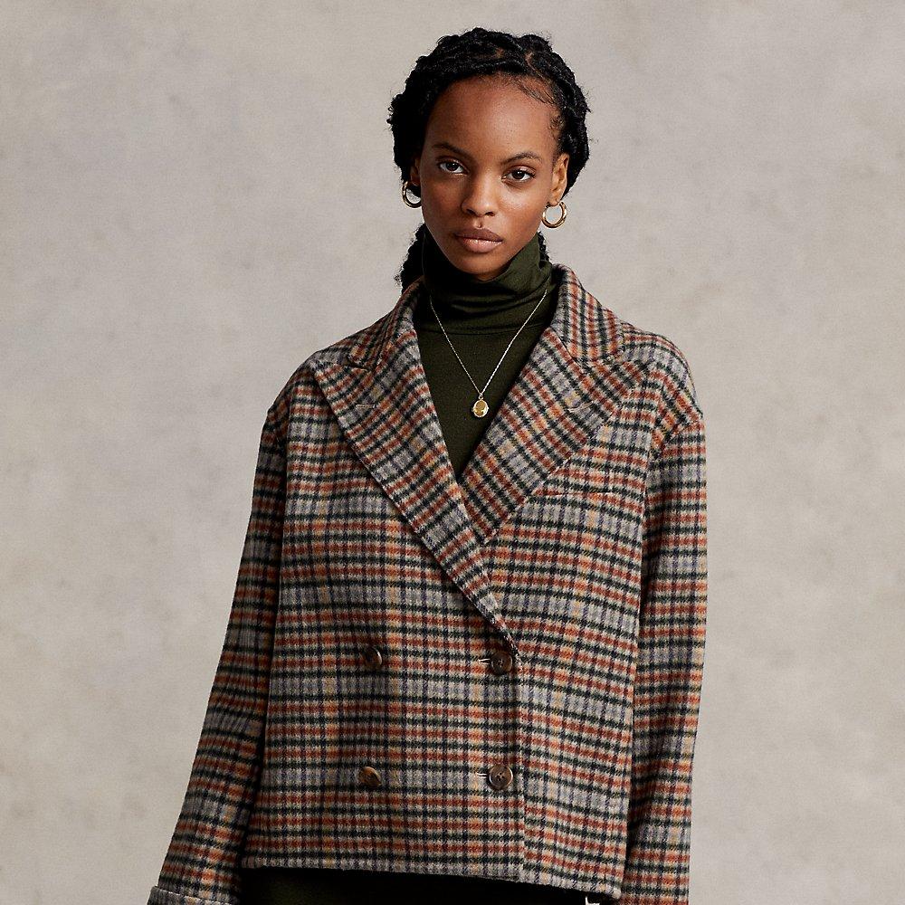 Ralph Lauren Plaid Boxy Double-faced Wool-blend Coat | Lyst