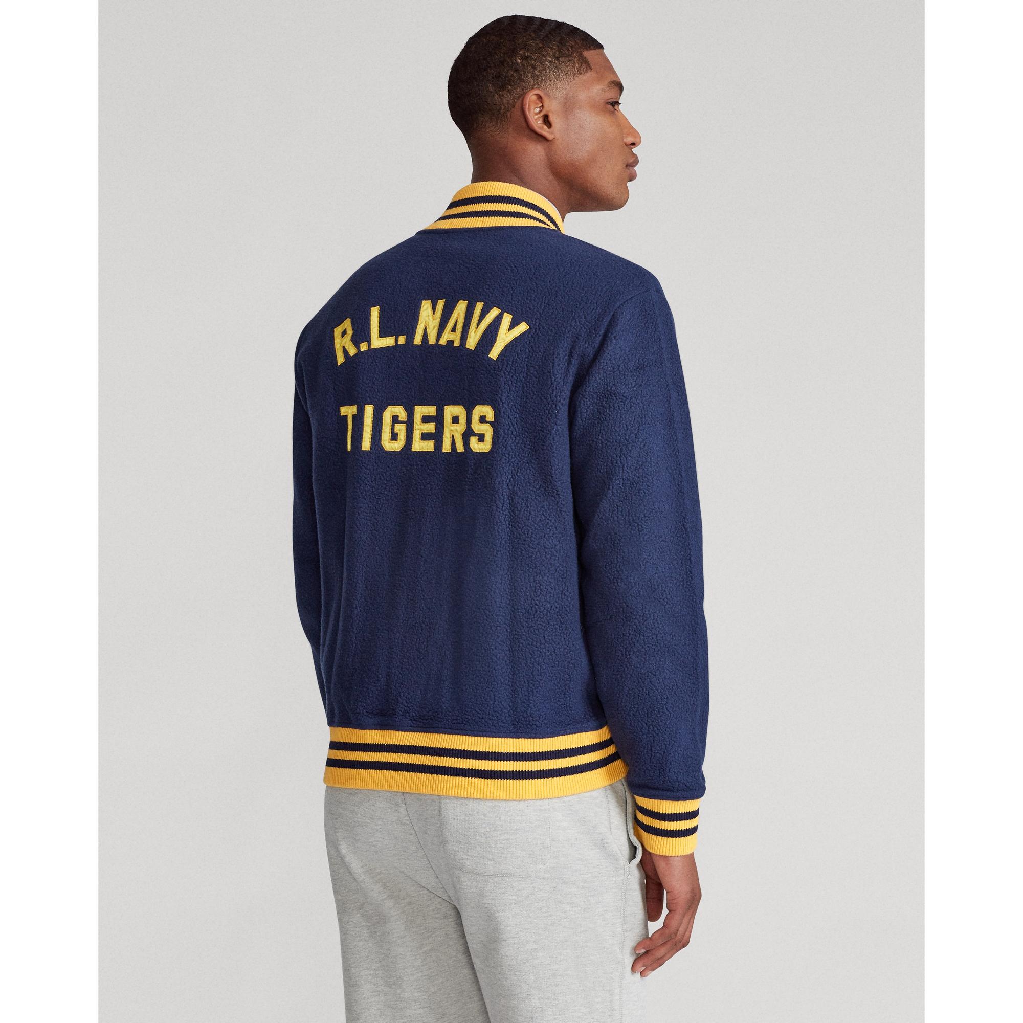 polo tiger fleece bomber jacket