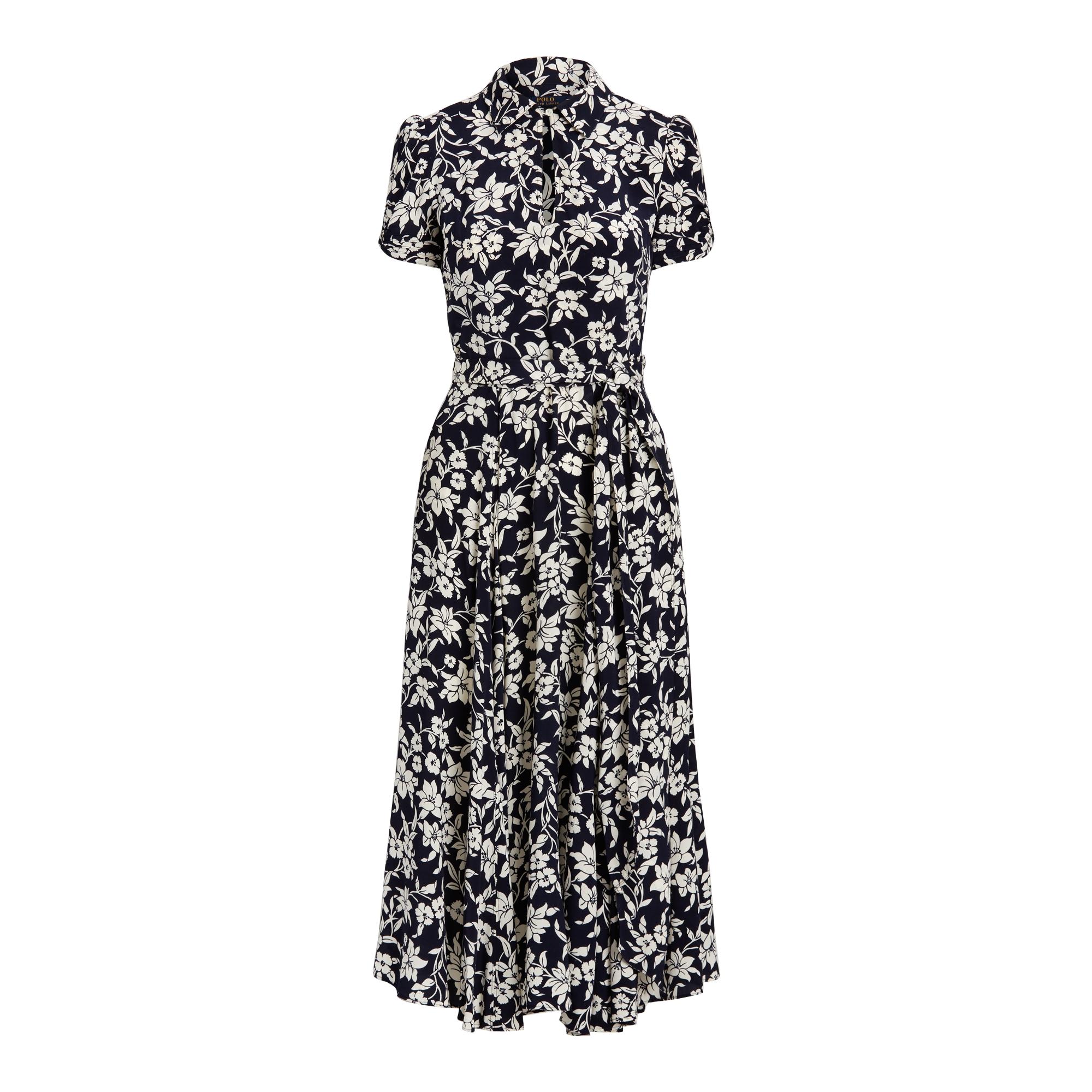 navy blue dress for baby girl Polo Ralph Lauren Floral A-line Dress in Blue