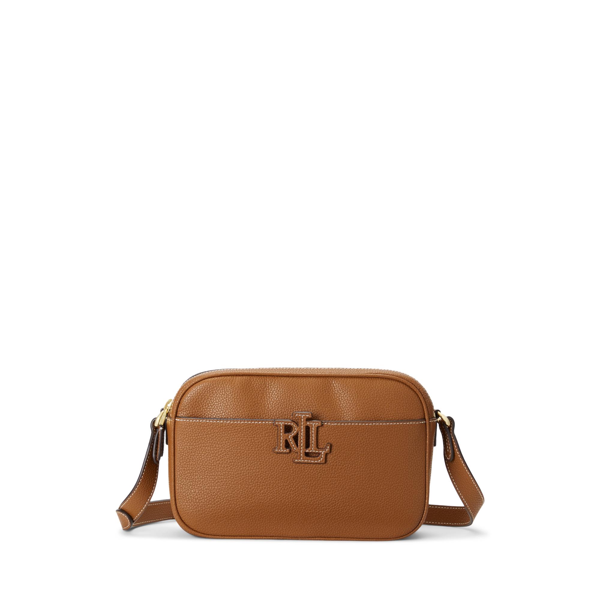 Ralph Lauren Pebbled Leather Carrie Crossbody in Brown | Lyst