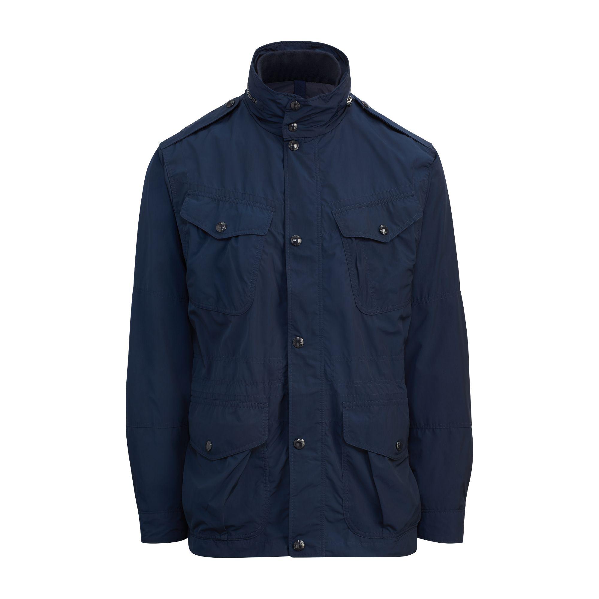 Polo Ralph Lauren Hooded Field Jacket in Blue for Men | Lyst UK