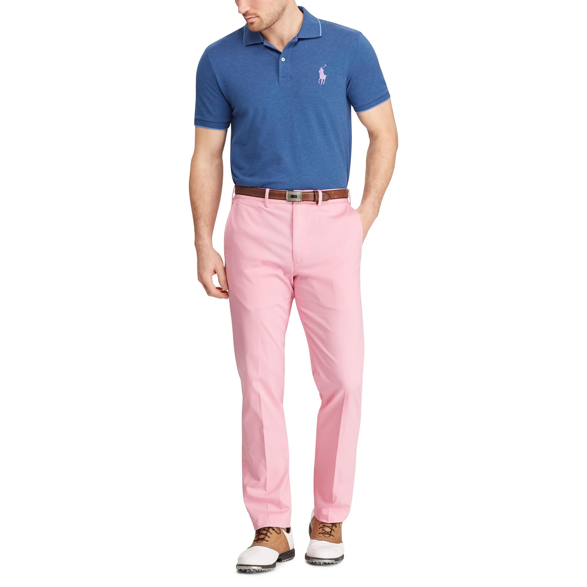 Ralph Lauren Cotton Tailored Fit Stretch Golf Pant in Pink Flamingo (Pink)  for Men - Lyst
