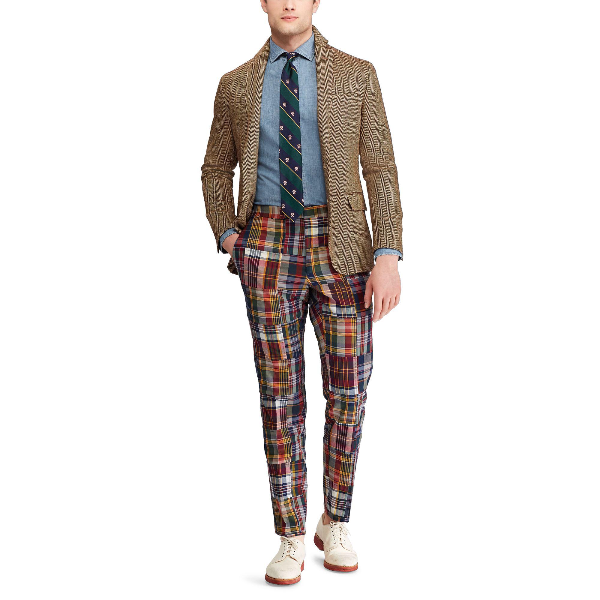 Polo Ralph Lauren Cotton Polo Patchwork Madras Trouser for Men - Lyst