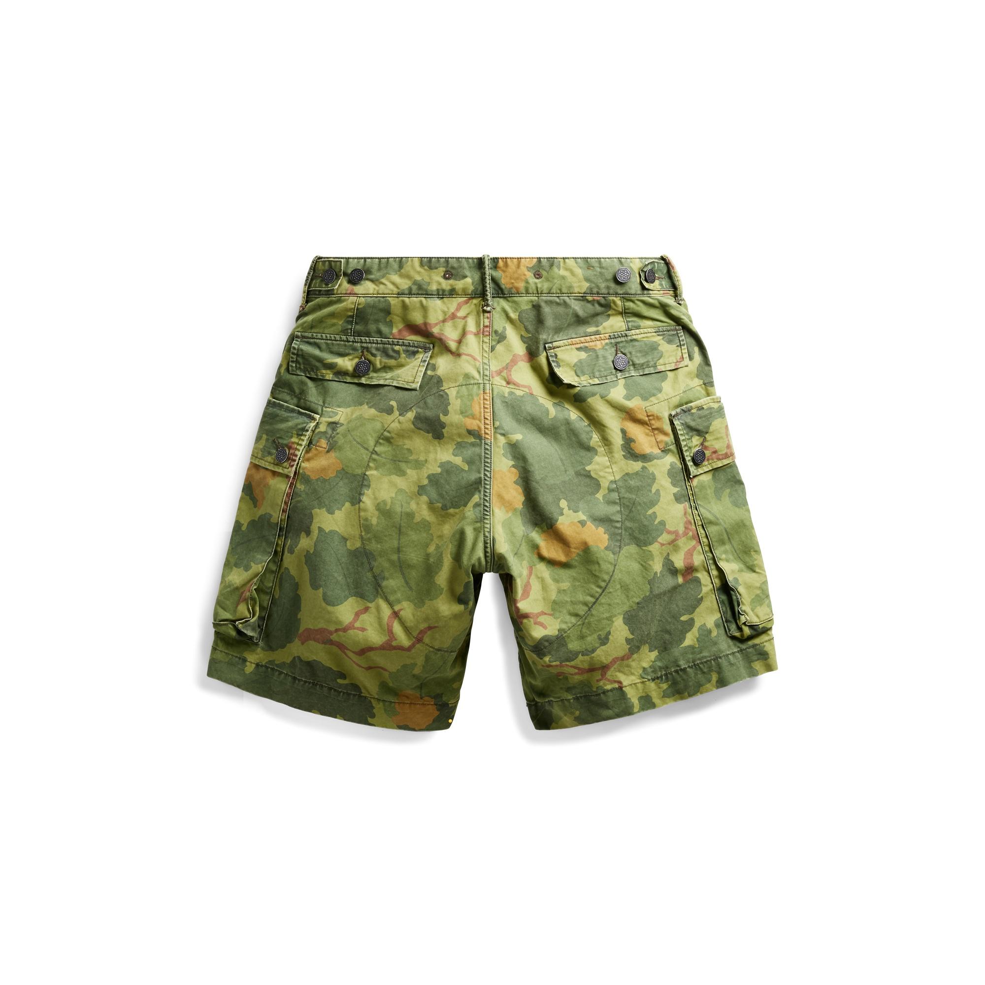 RRL Cotton Camo Poplin Cargo Short in Green for Men | Lyst