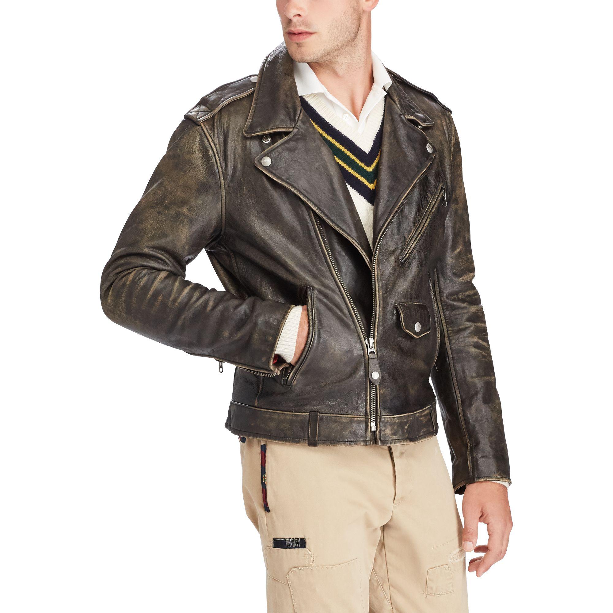 Polo Ralph Lauren Leather The Iconic Motorcycle Jacket for Men | Lyst