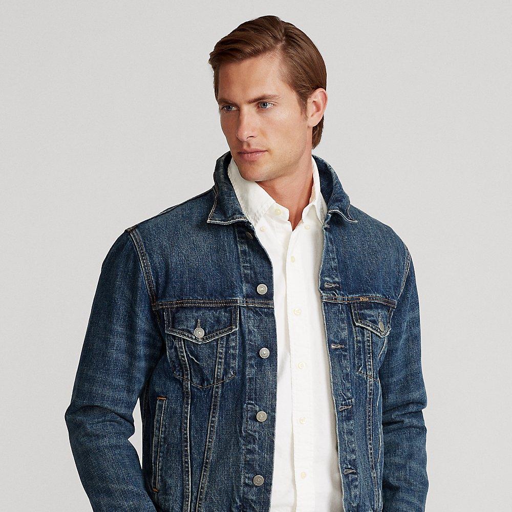 faded denim trucker jacket