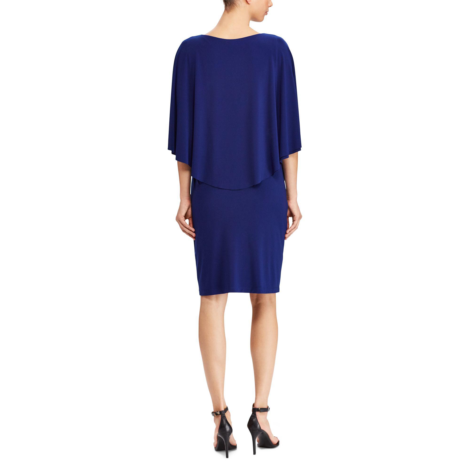 ralph lauren jersey cape dress