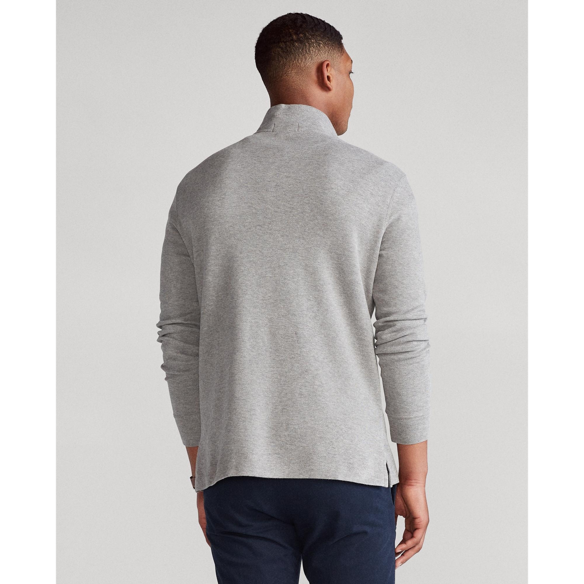 ralph lauren grey quarter zip