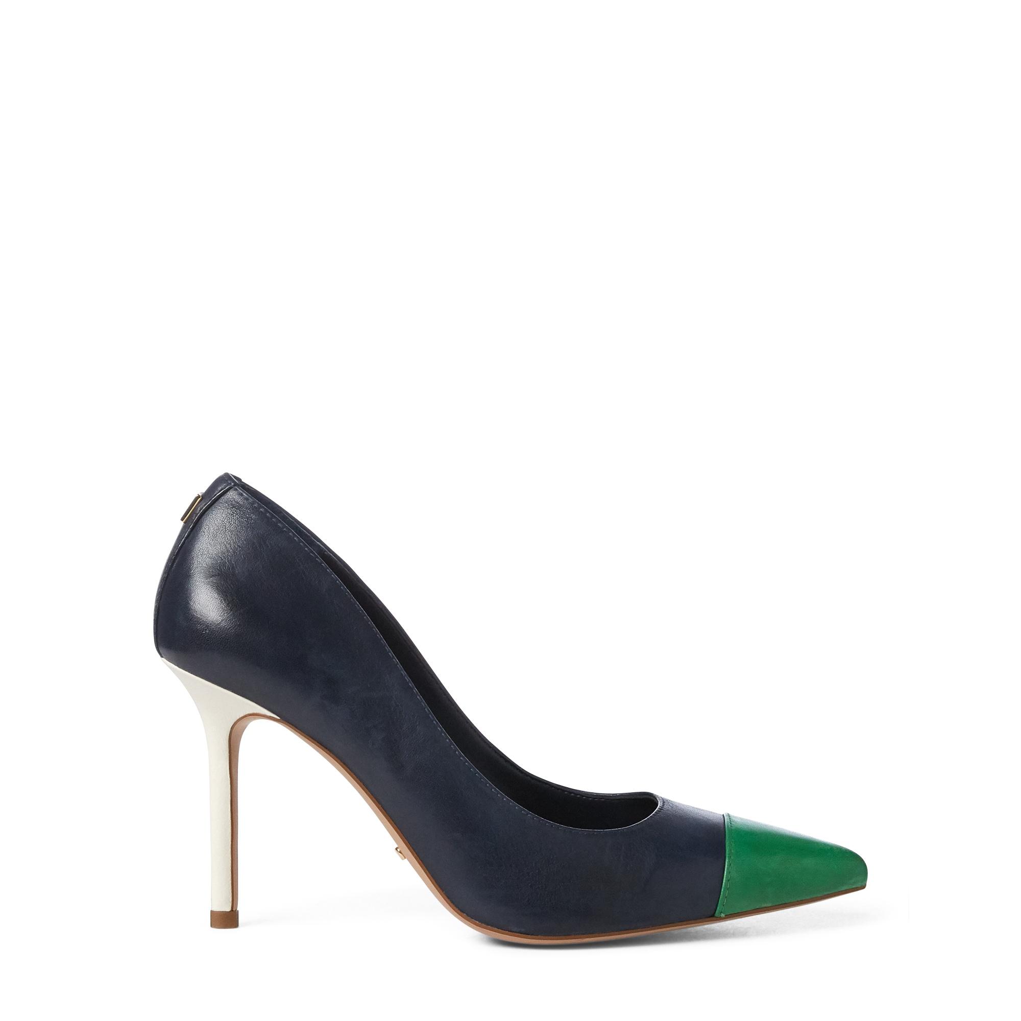 lauren ralph lauren lindella leather pumps