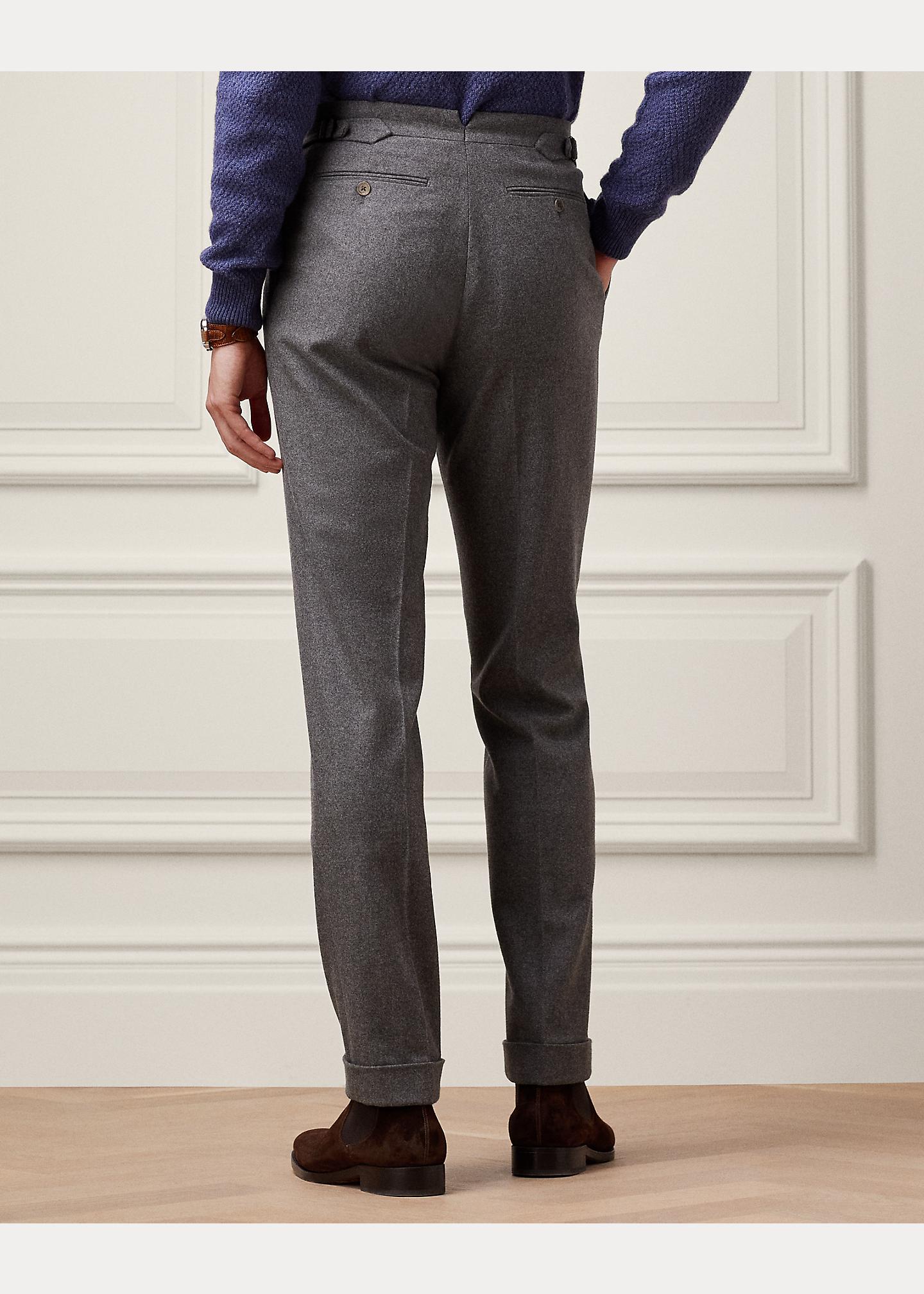 Mens Grey Cotton Trouser