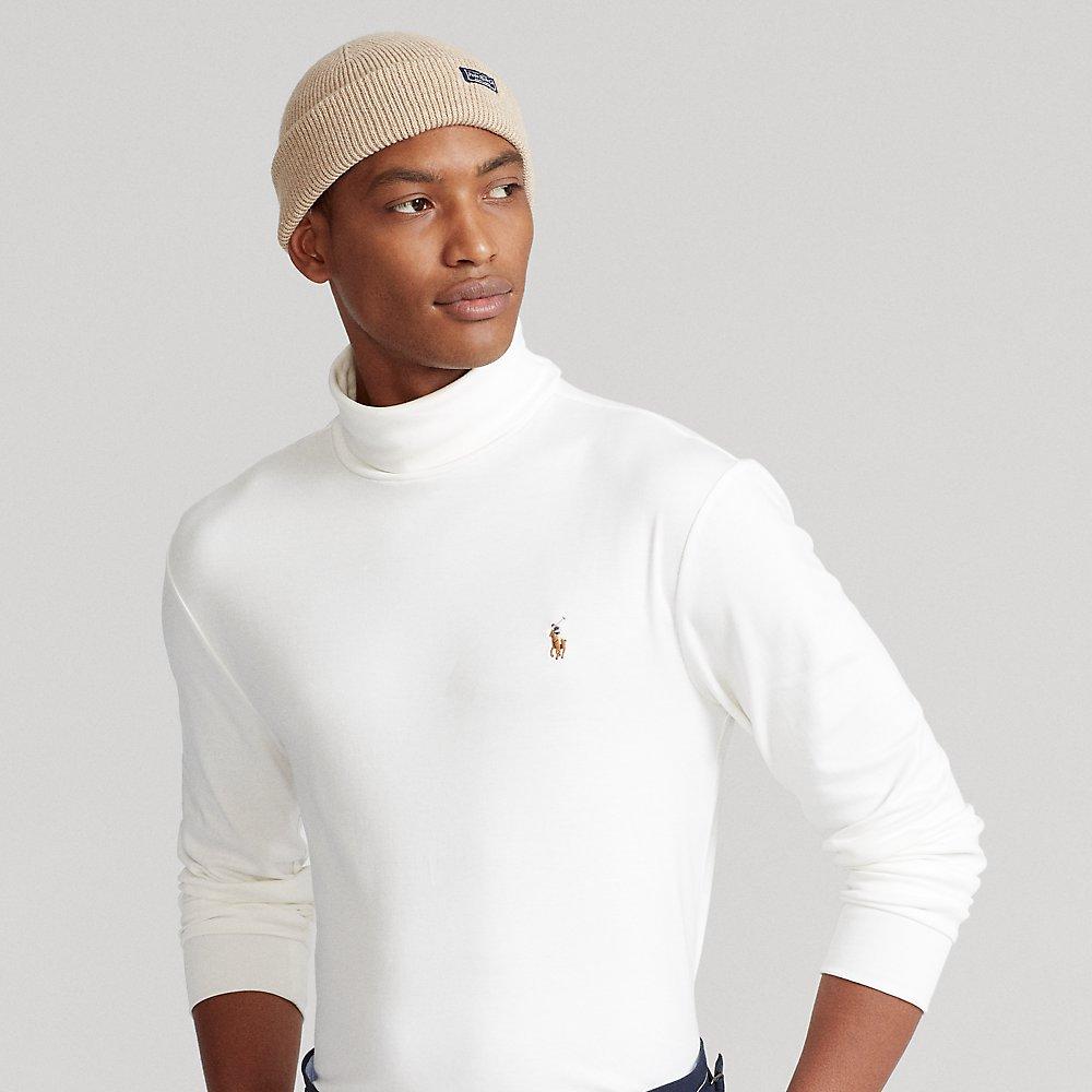 Polo Ralph Lauren Soft Cotton Roll Neck in White for Men | Lyst