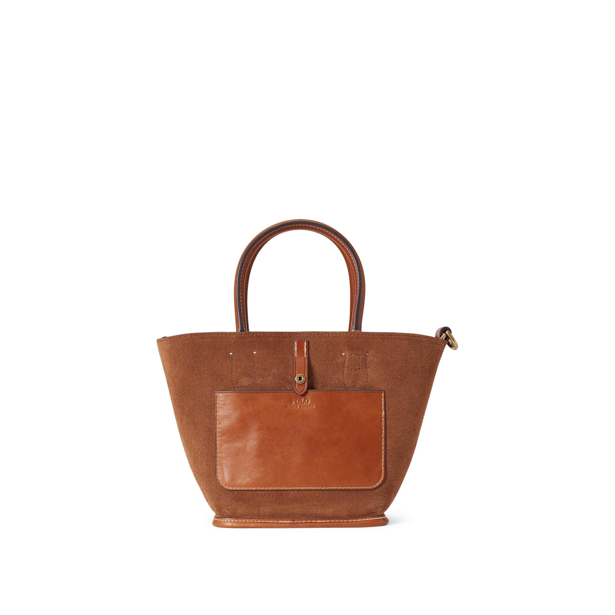 Polo Ralph Lauren Leather Mini Bellport Tote in Brown - Lyst