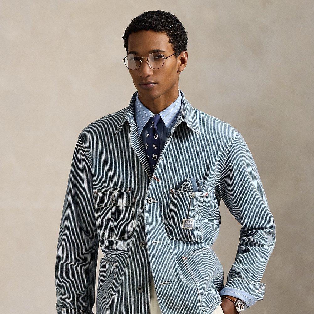 Polo Ralph Lauren Hickory-Stripe Utility Jacket in Blue for Men | Lyst