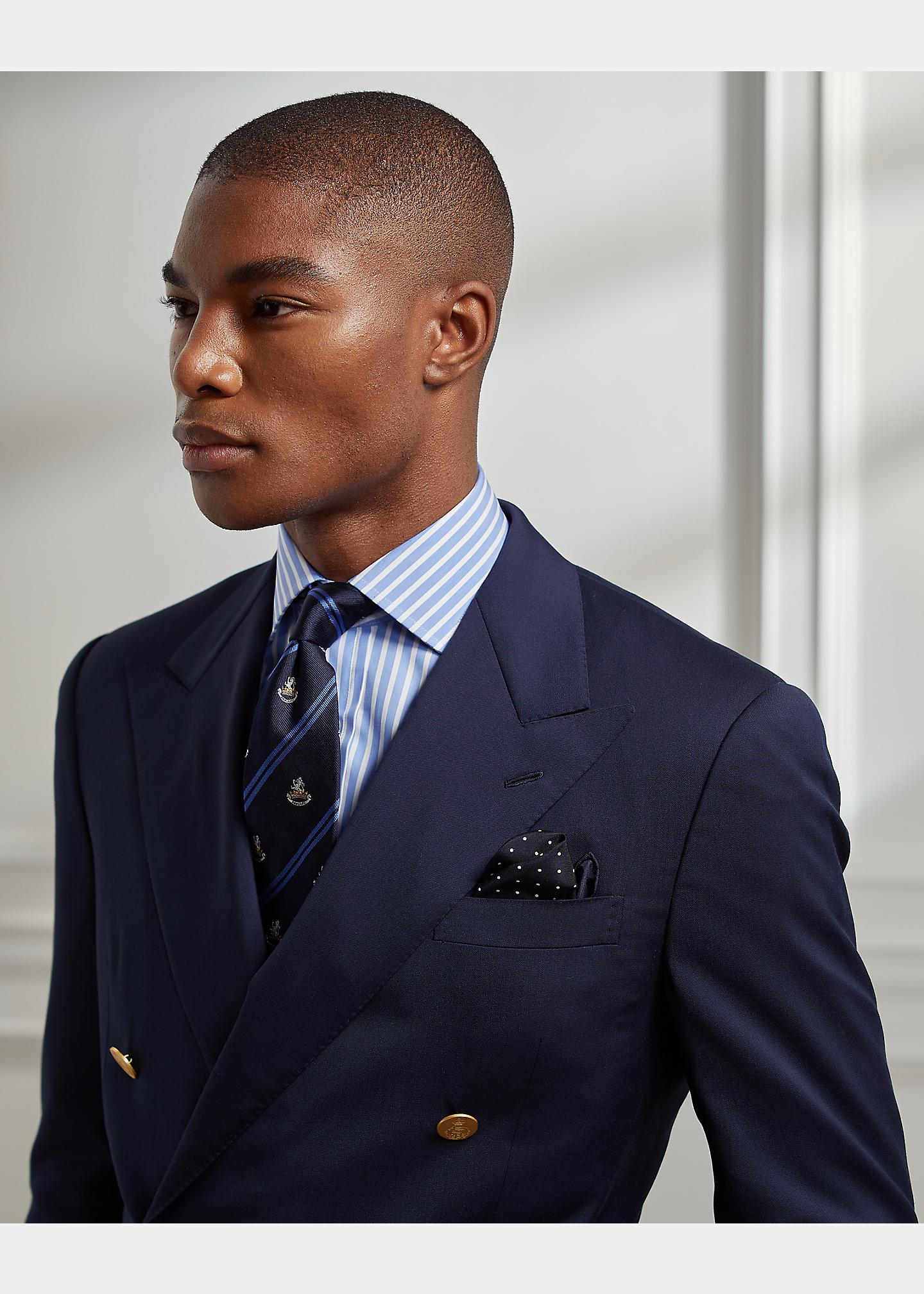 Ralph Lauren Purple Label Ralph Lauren Gregory Hand-tailored Peak-lapel  Blazer in Blue for Men | Lyst UK