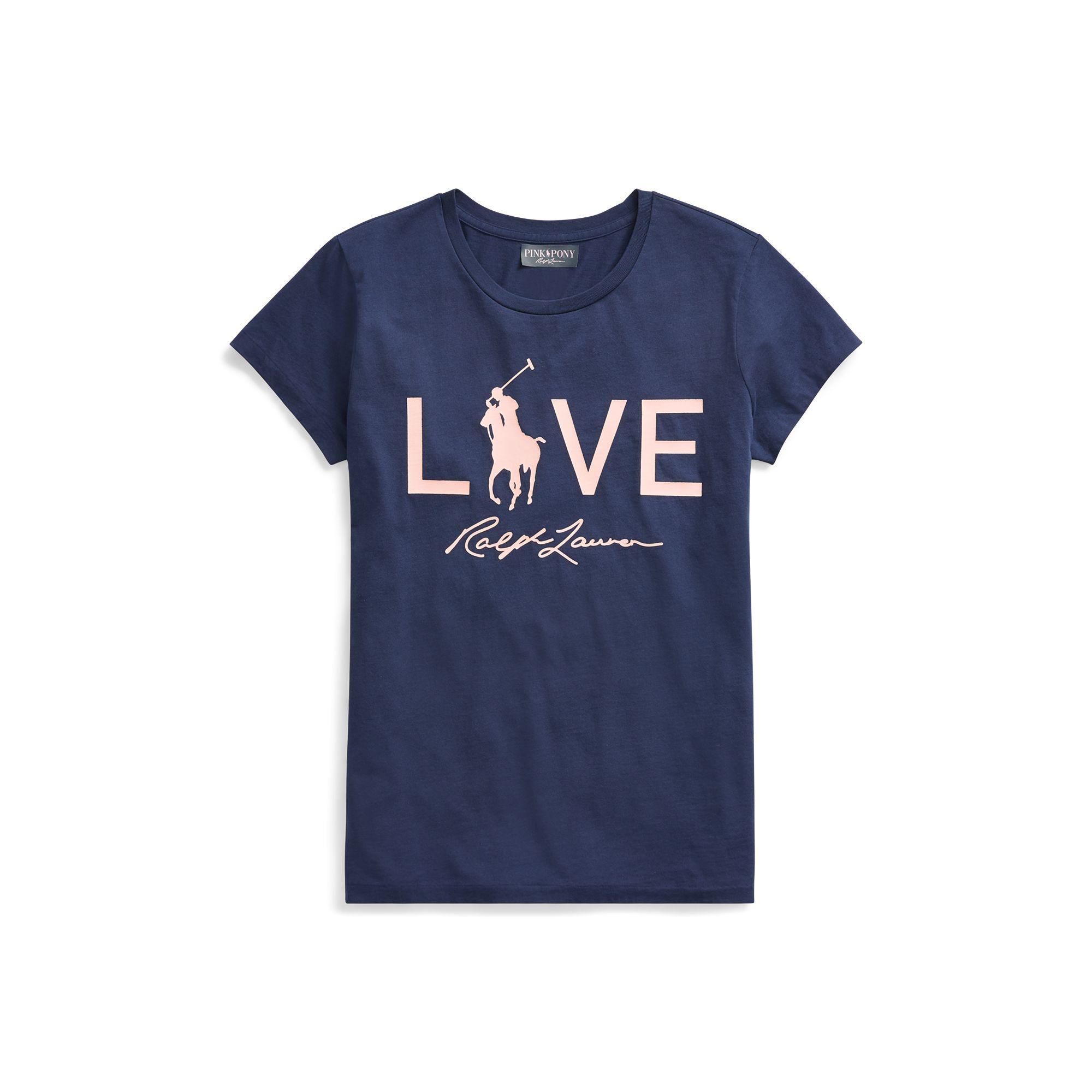 ralph lauren pink pony love t shirt
