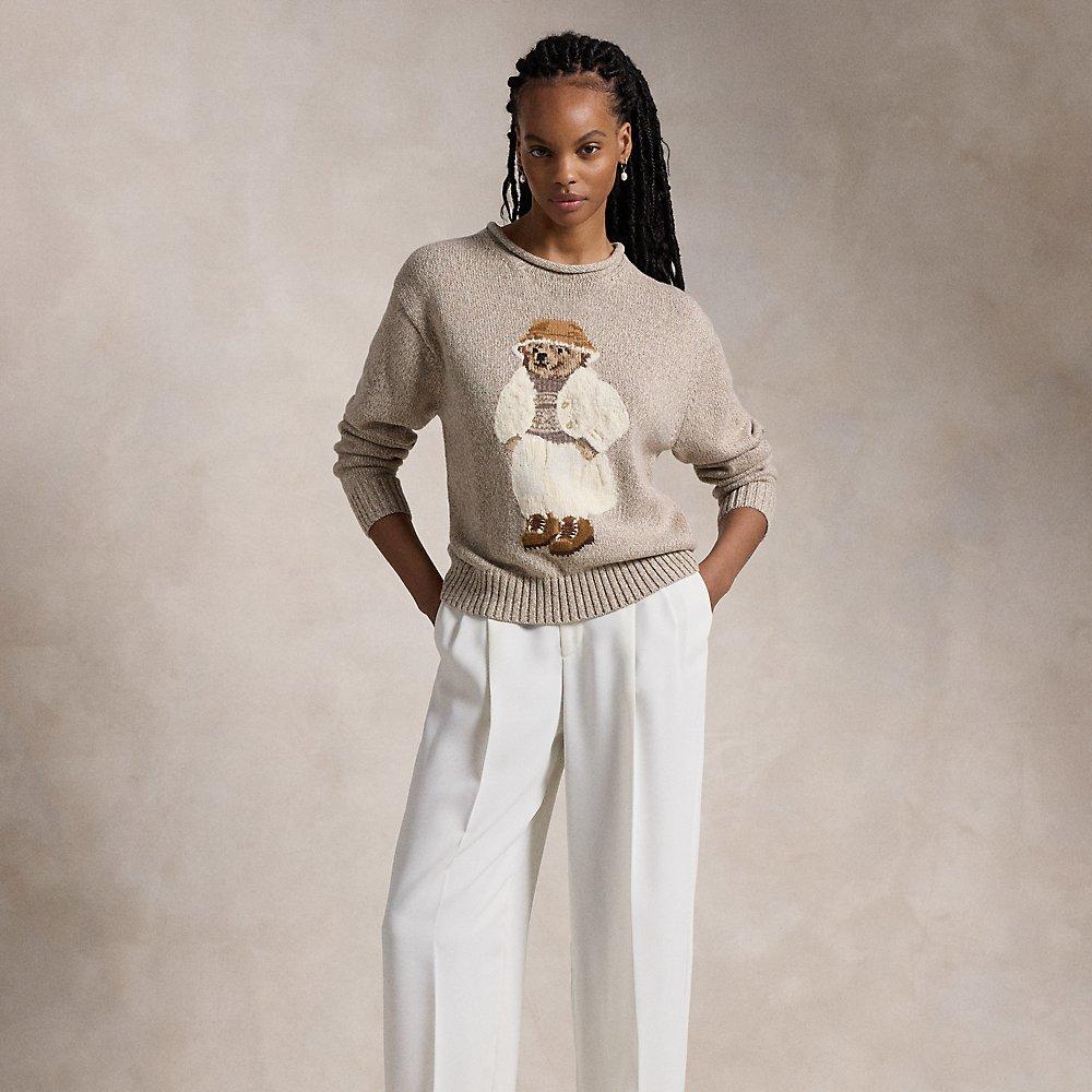 Polo Ralph Lauren Polo Bear Cotton Roll neck Sweater in Natural Lyst