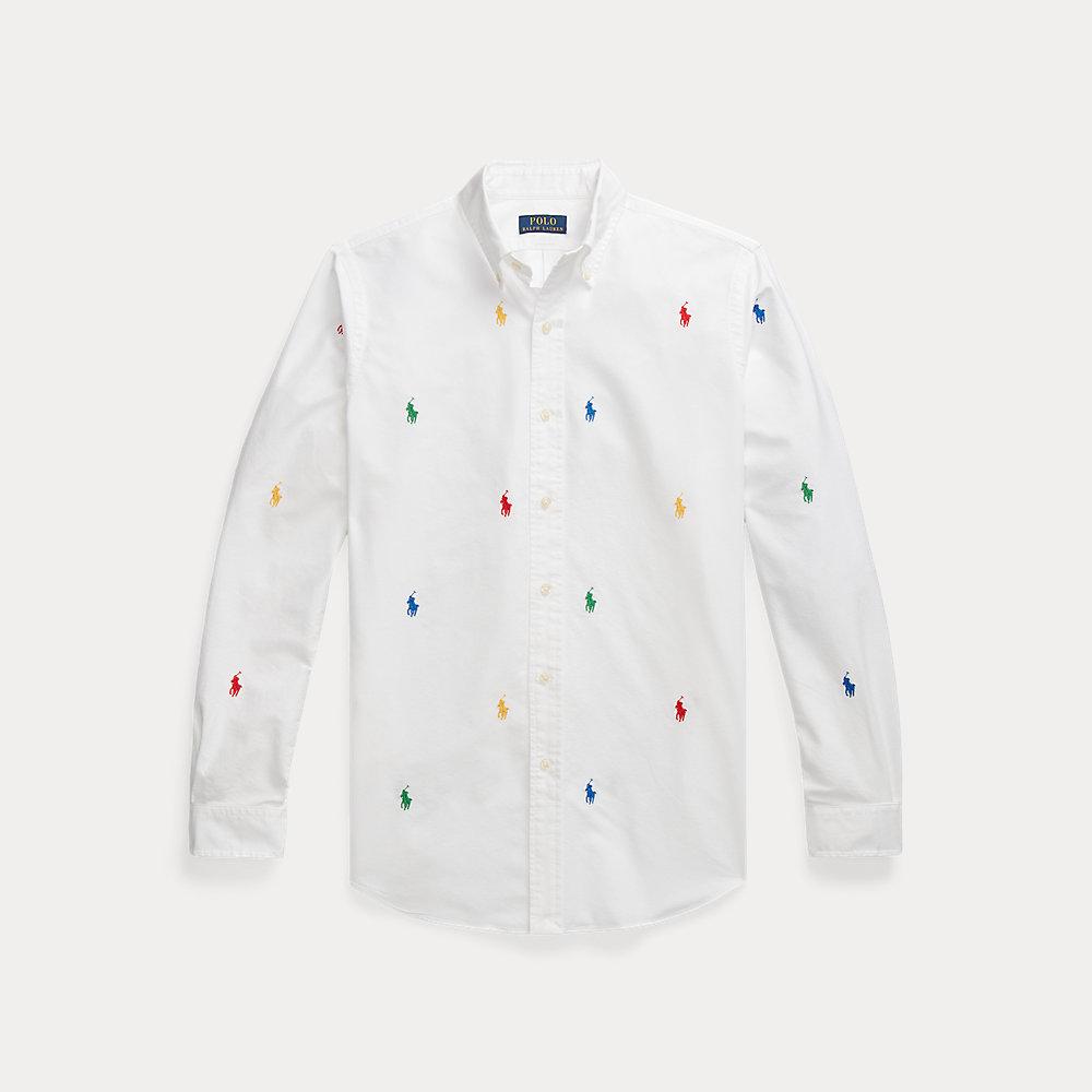 Polo Ralph Lauren Classic Fit Polo Pony Oxford Shirt in White for Men Lyst UK