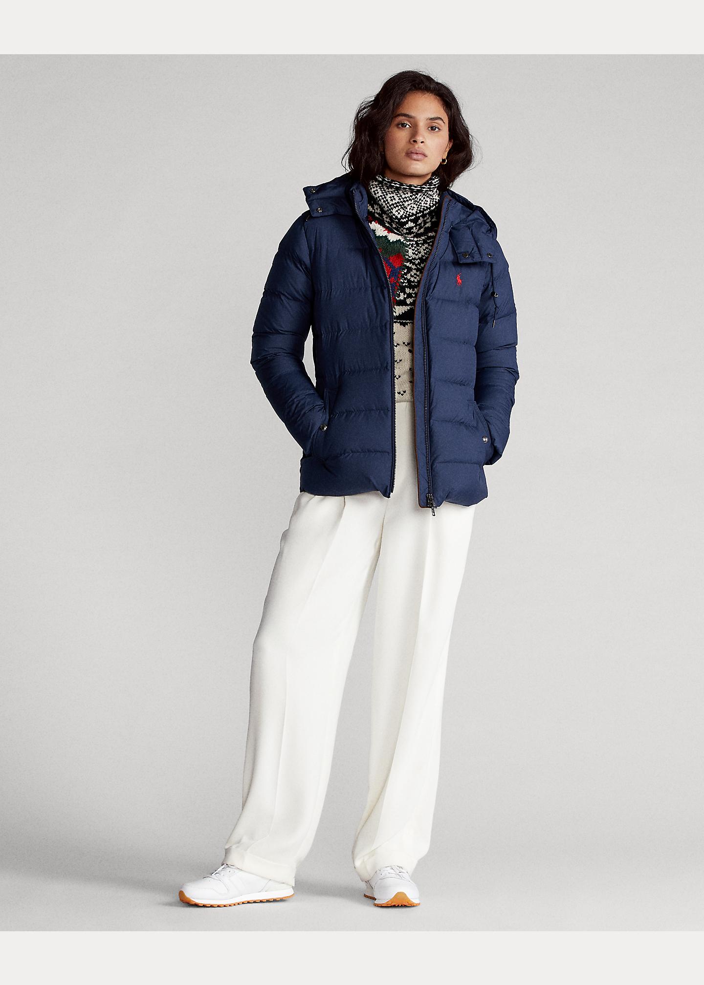 Polo ralph lauren aviator navy hooded down jacket top