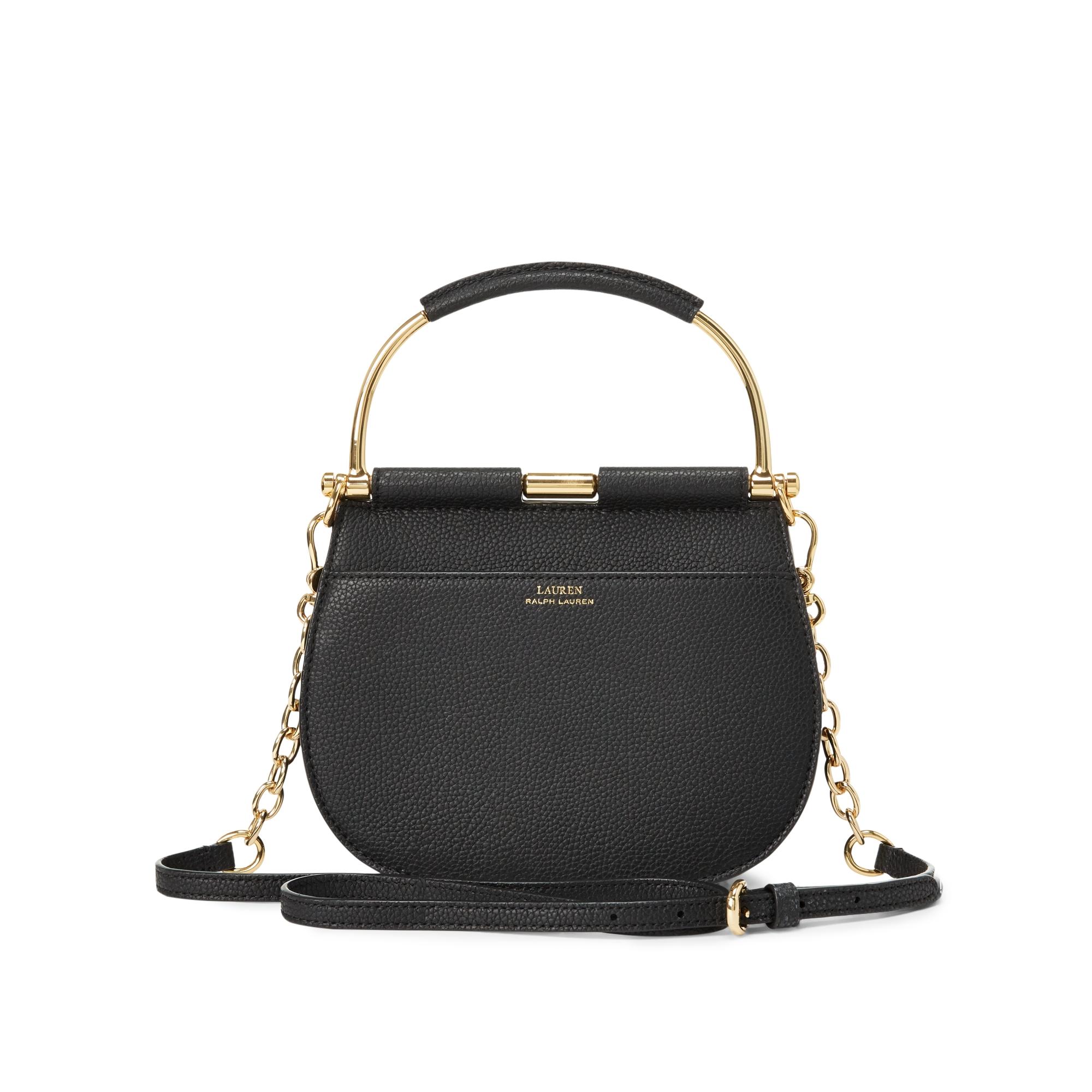 Ralph Lauren Leather Mini Mason Satchel in Black | Lyst