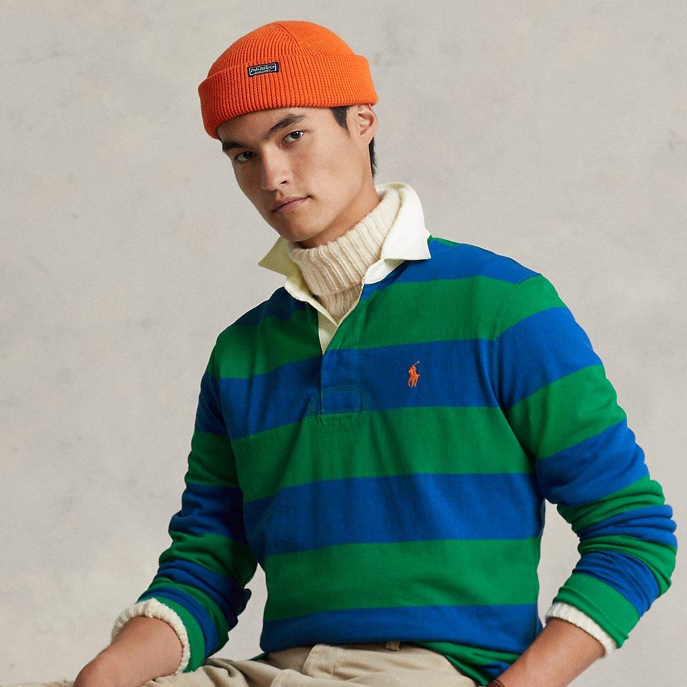 Polo Ralph Lauren Classic Fit Striped Jersey Rugby Shirt in Green for ...