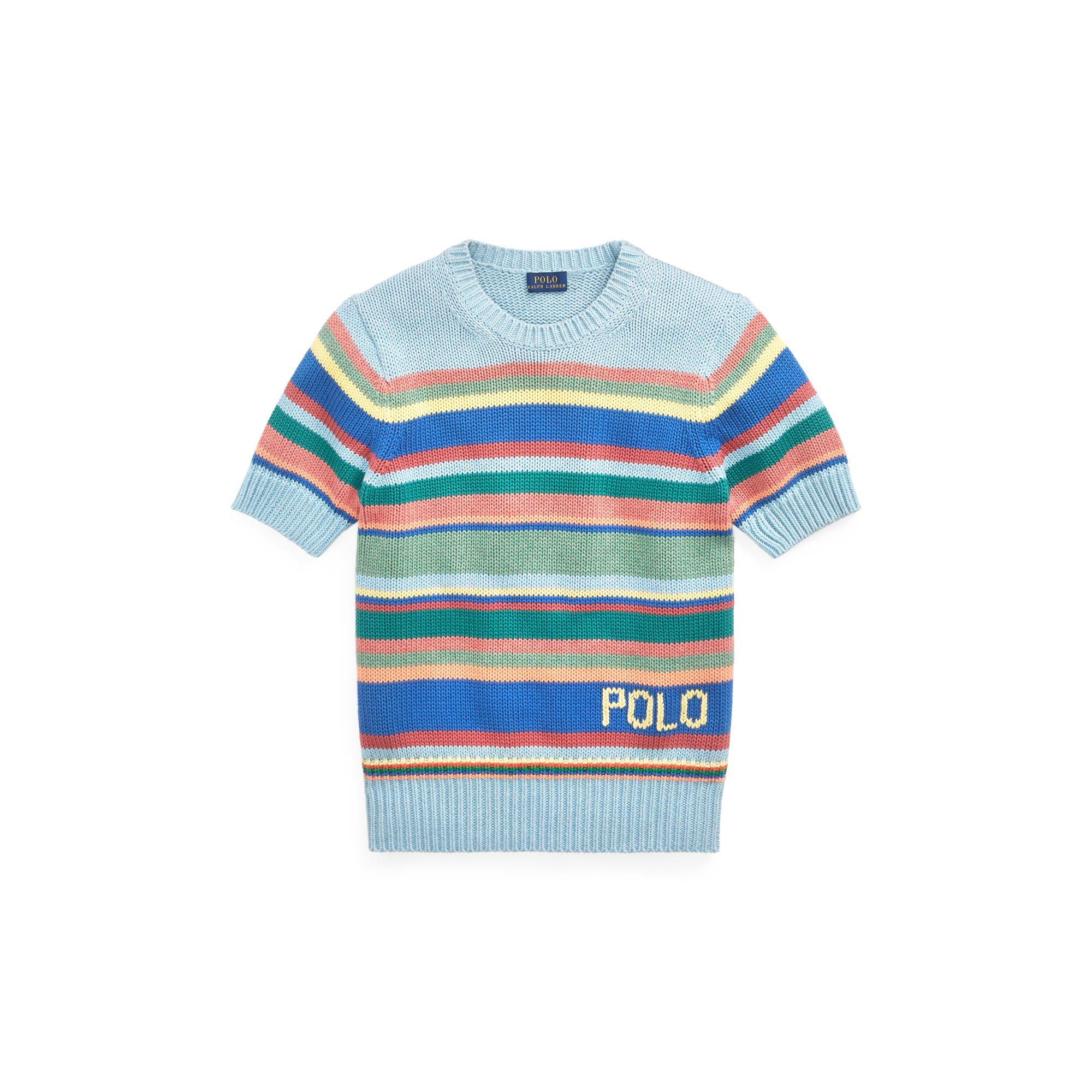 Polo Ralph Lauren Striped Short-sleeve Sweater in Blue