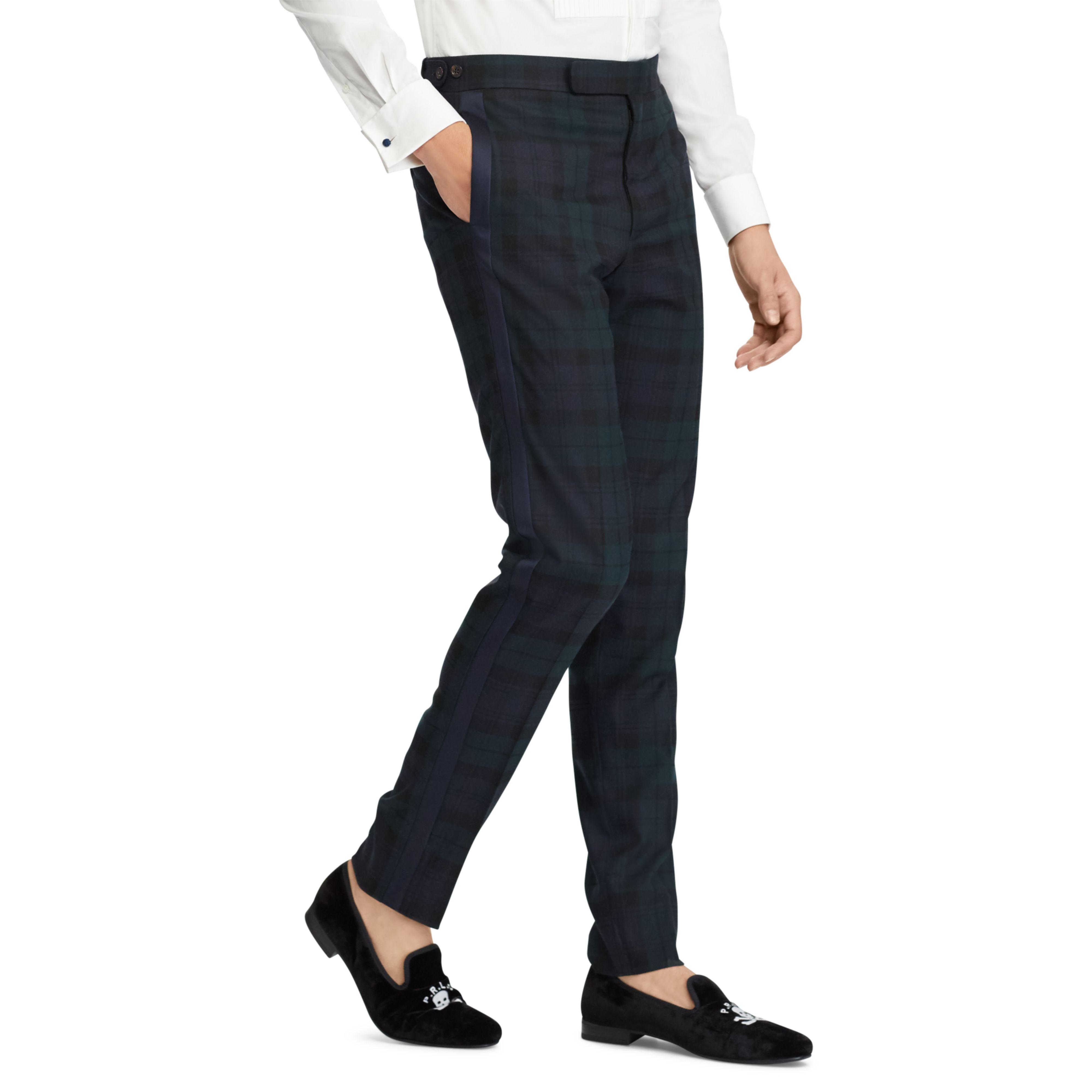 tartan tuxedo pants