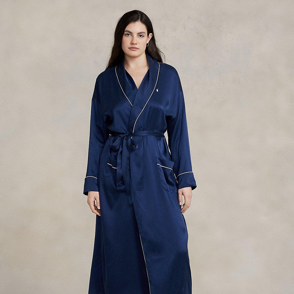 Long silk night robe cheap