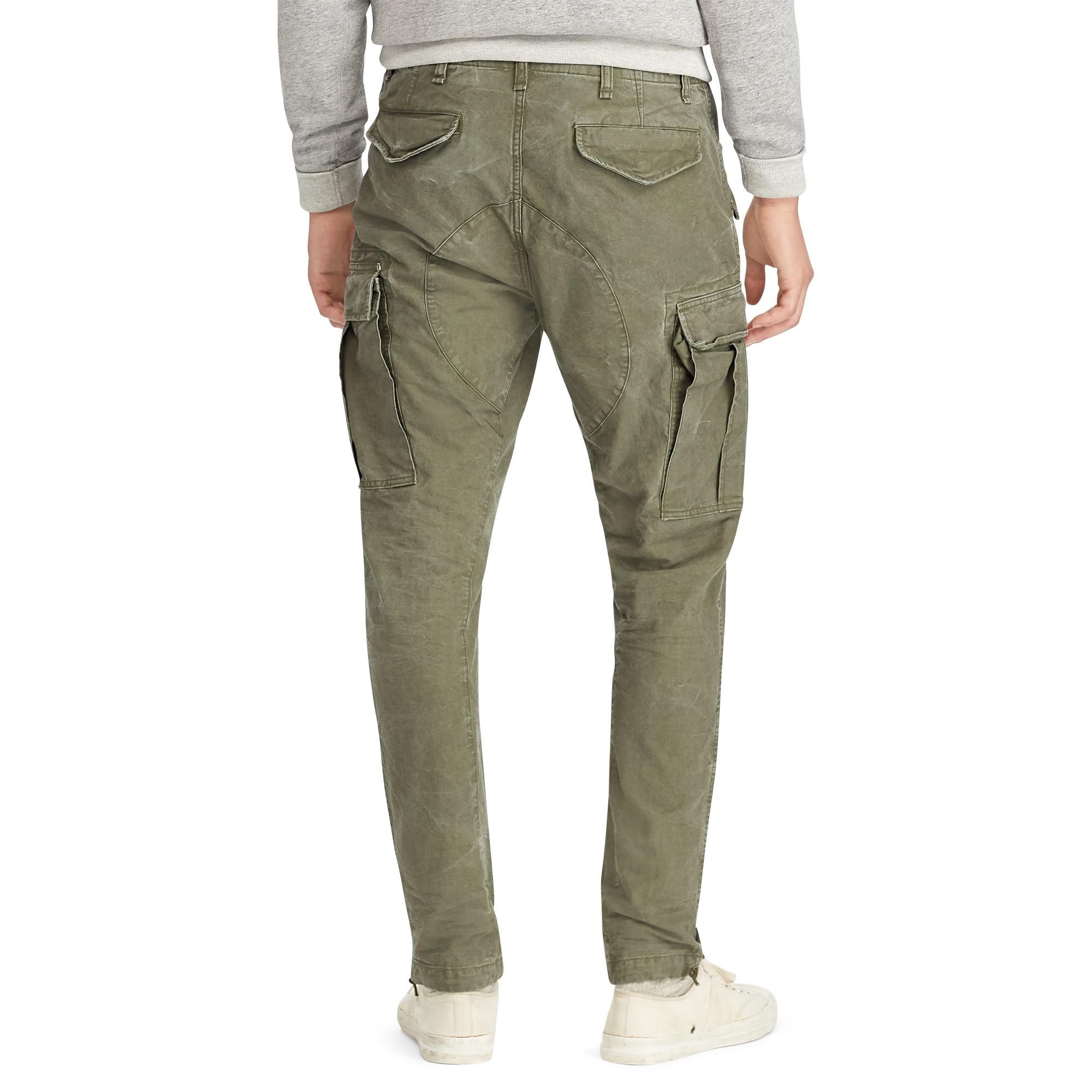 Polo Ralph Lauren Cotton Slim Fit Cargo Trouser in British Olive (Green)  for Men | Lyst