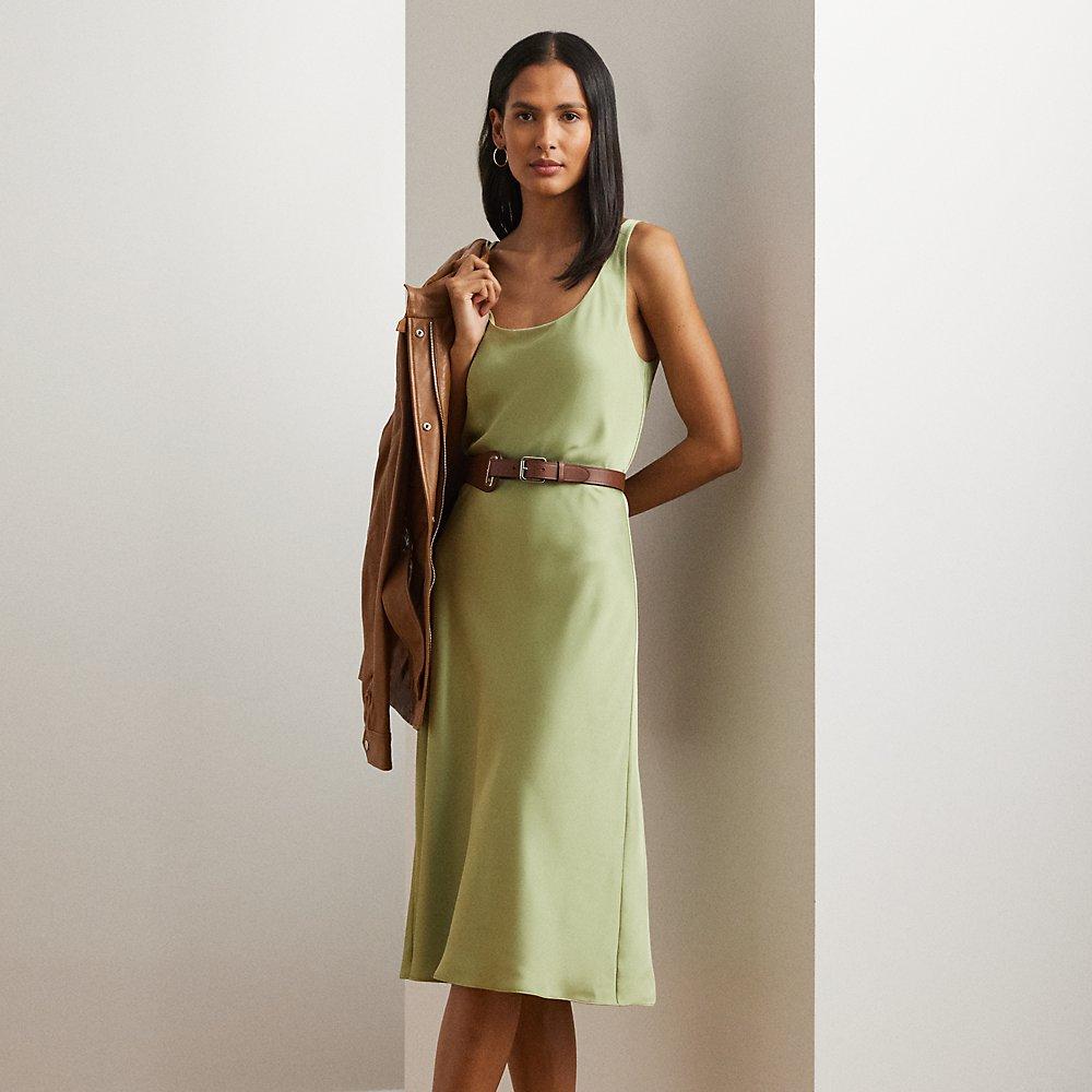 ralph lauren green dress Ralph Lauren Johnathon Georgette Tiered Gown in Green