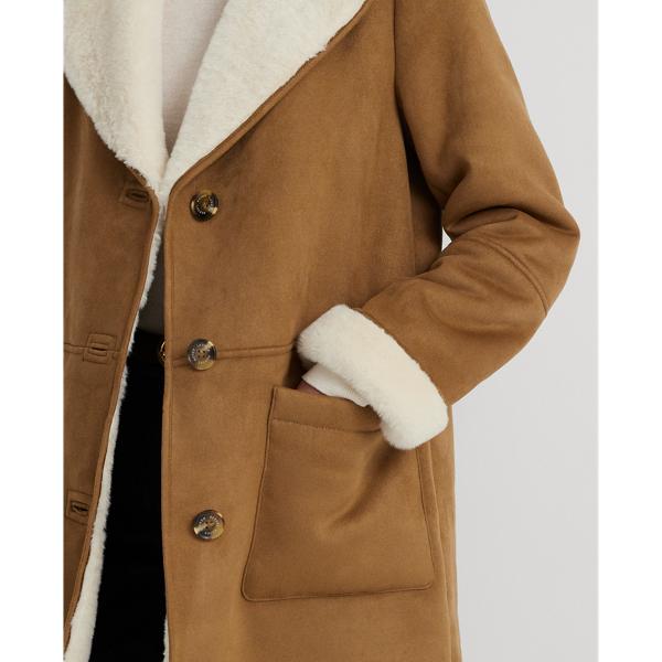Ralph Lauren Ralph Lauren Faux-shearling Faux-suede Coat in