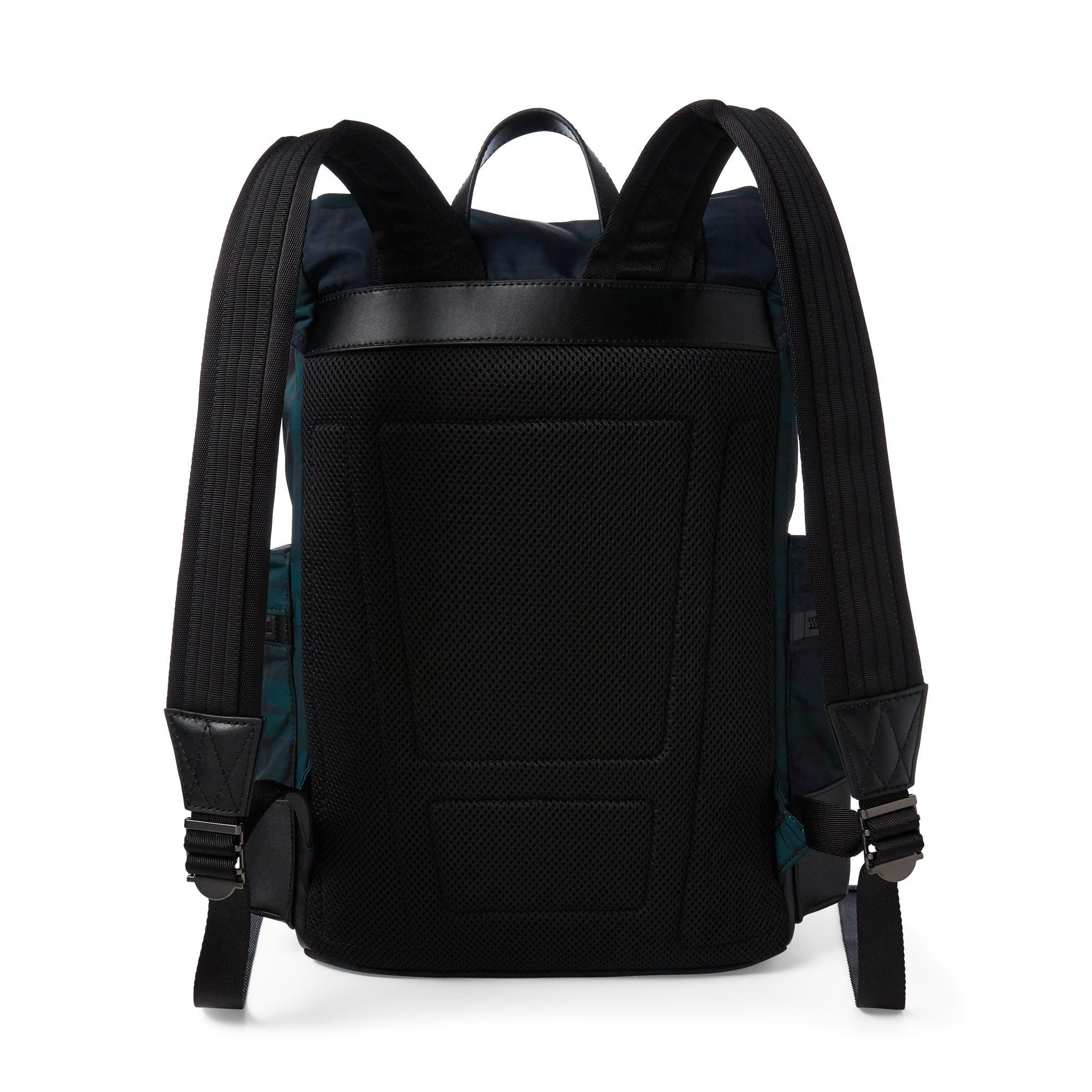 polo bear tartan backpack