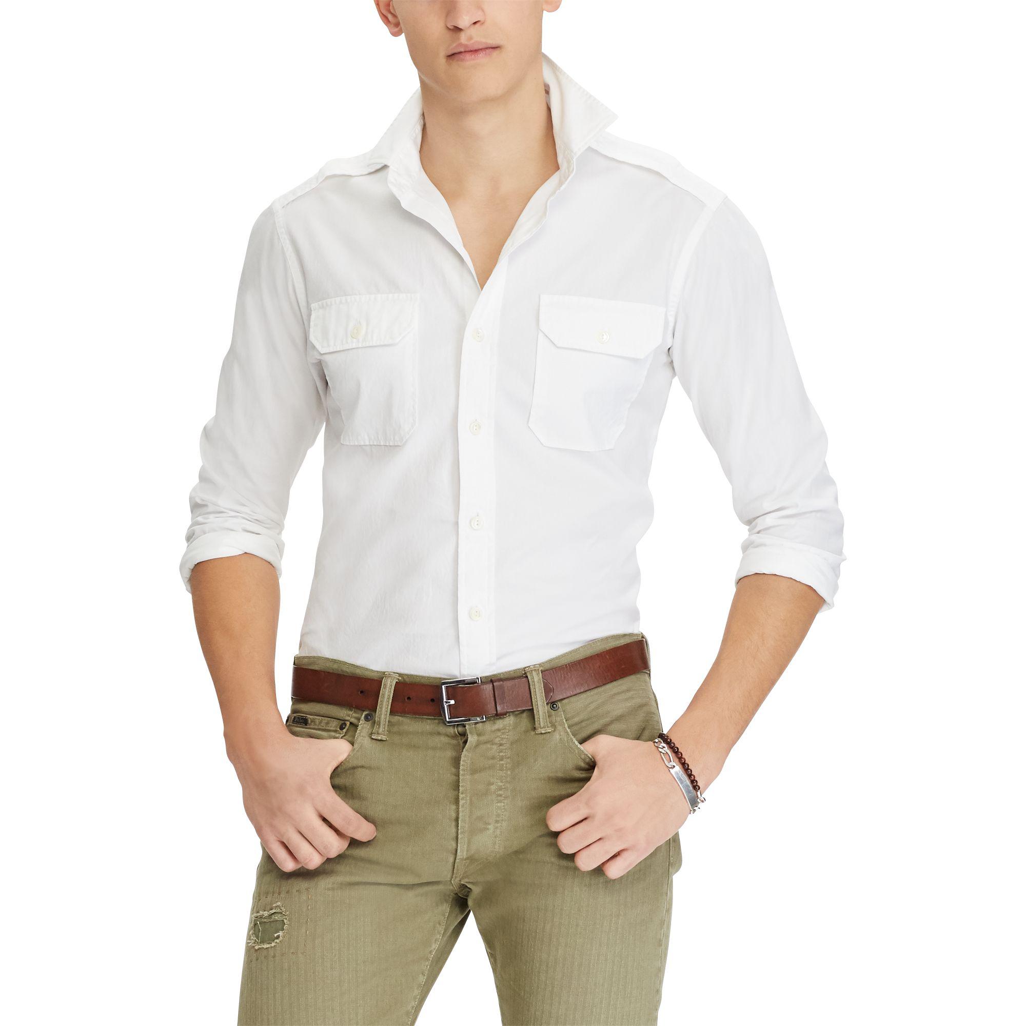 polo ralph lauren classic fit twill shirt