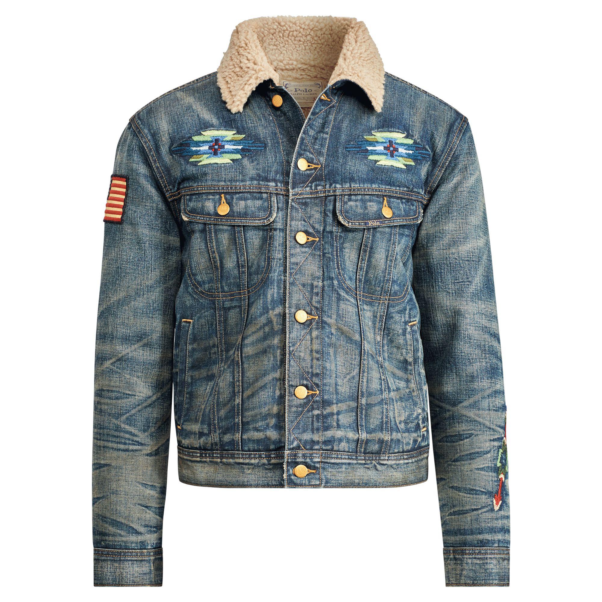 Polo Ralph Lauren Fleecelined Denim Jacket in Blue for Men Lyst
