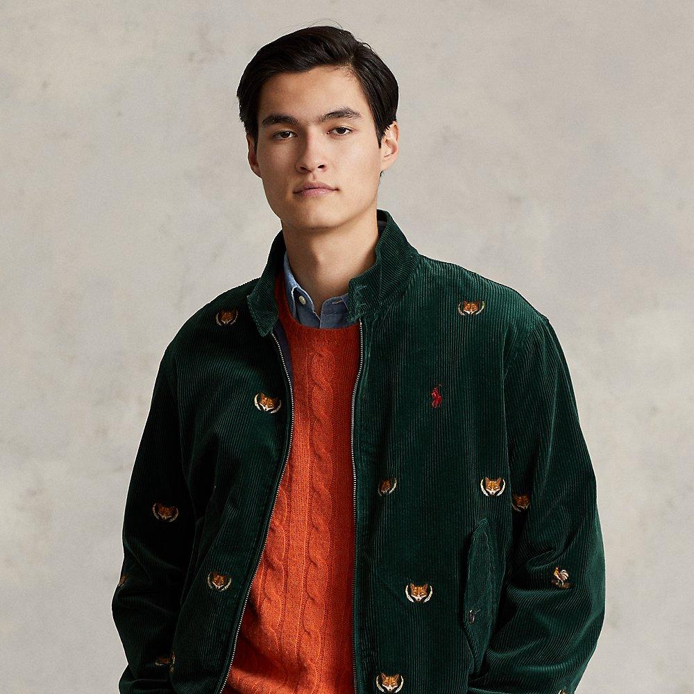 Ralph Lauren Embroidered Corduroy Jacket in Green for Men | Lyst