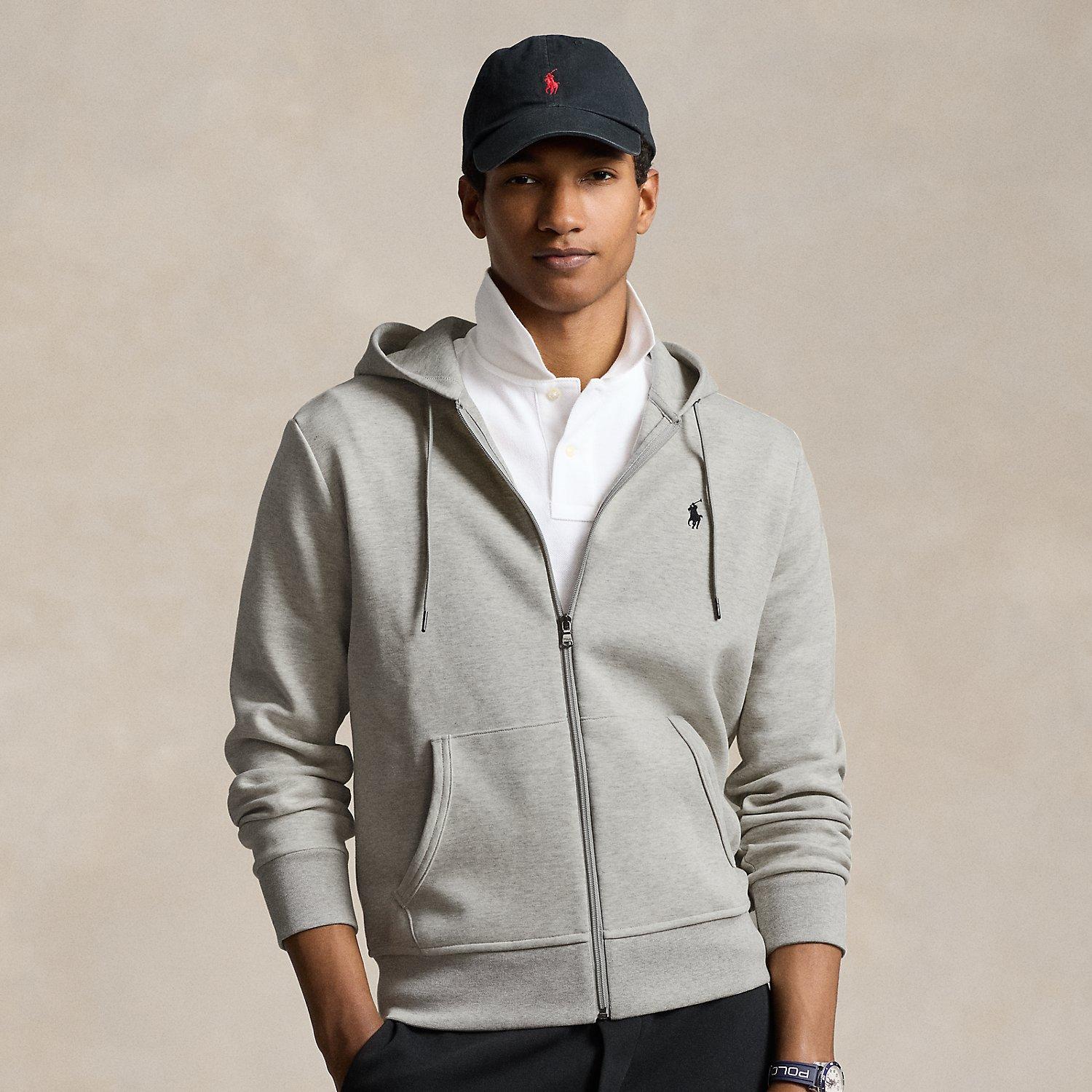 Polo Ralph Lauren Double-knit Full-zip Hoodie in Grey for Men