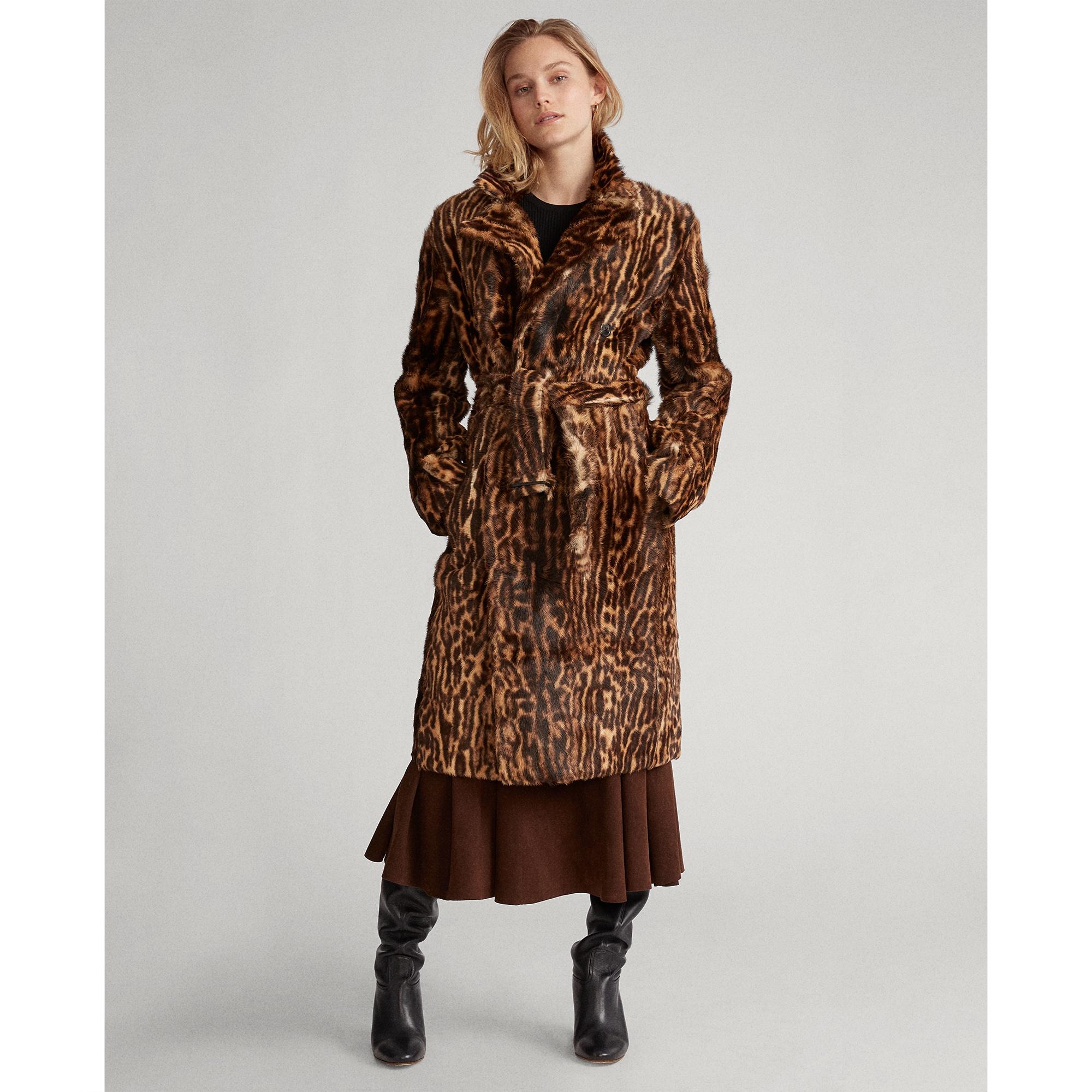 ralph lauren leopard coat