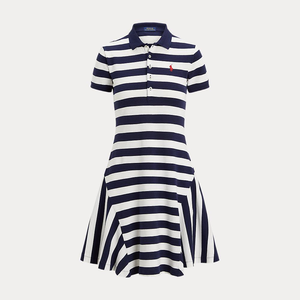 blue paisley dress shirt Navy Rainbow Stripes Women's Melody Polo Dress main image 1