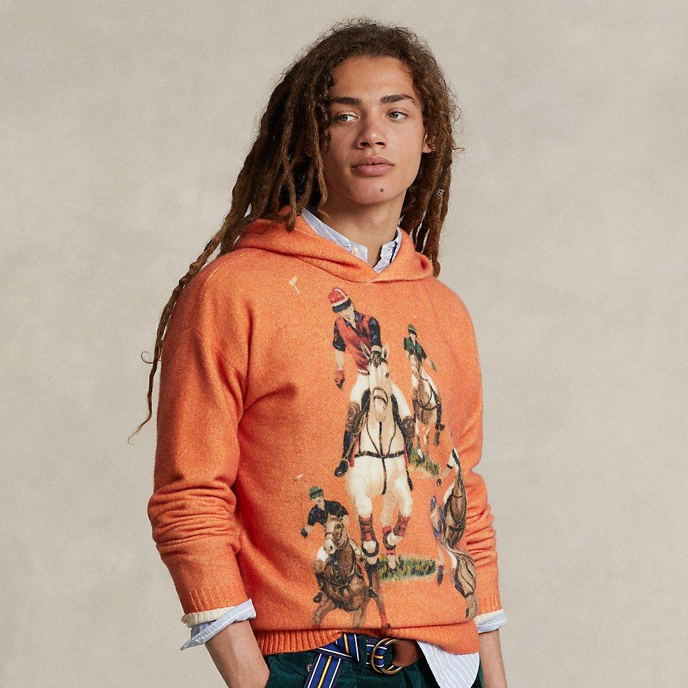 Ralph Lauren The Five Horsemen Hooded Sweater in Orange for Men Lyst